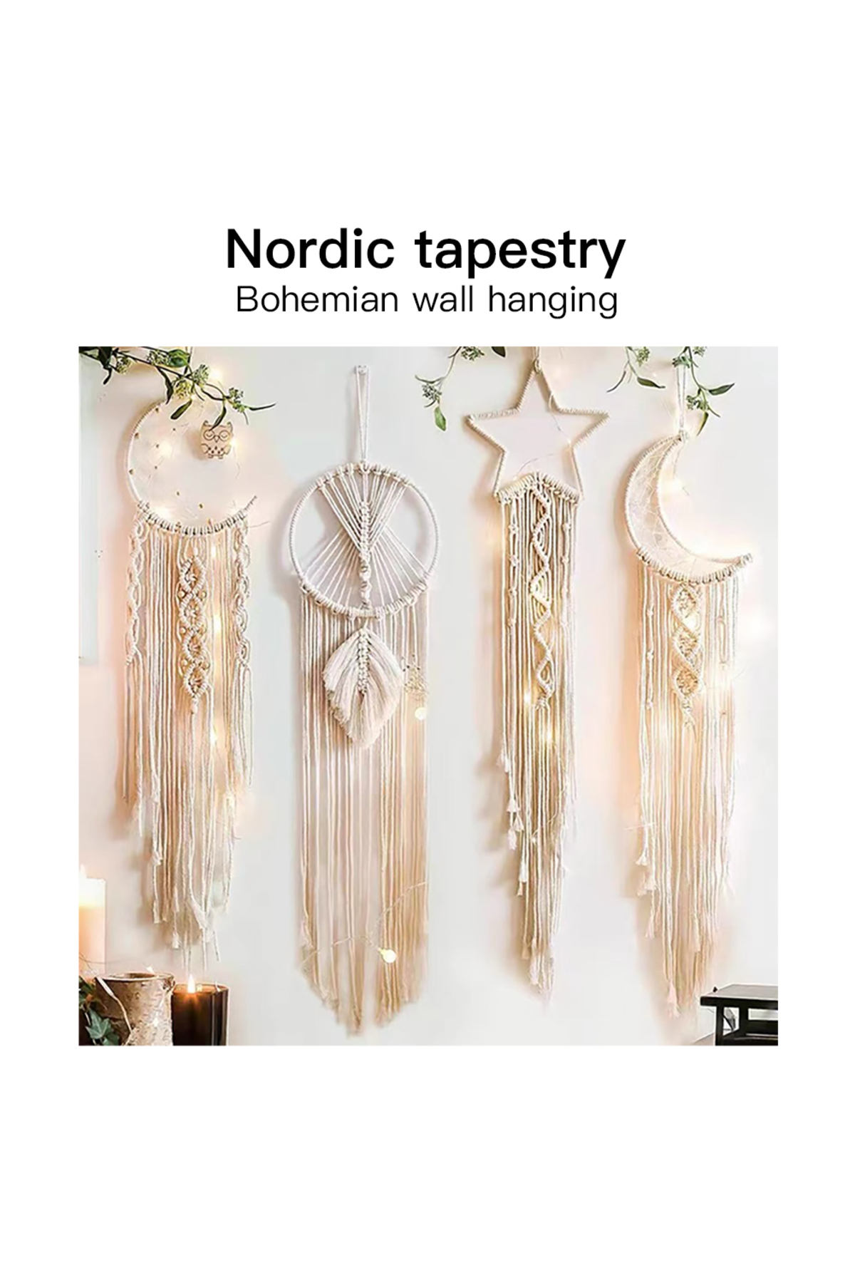 Choice Moon Style Northern Europe Popular Woven Tapestry Dream Catcher Hand P...