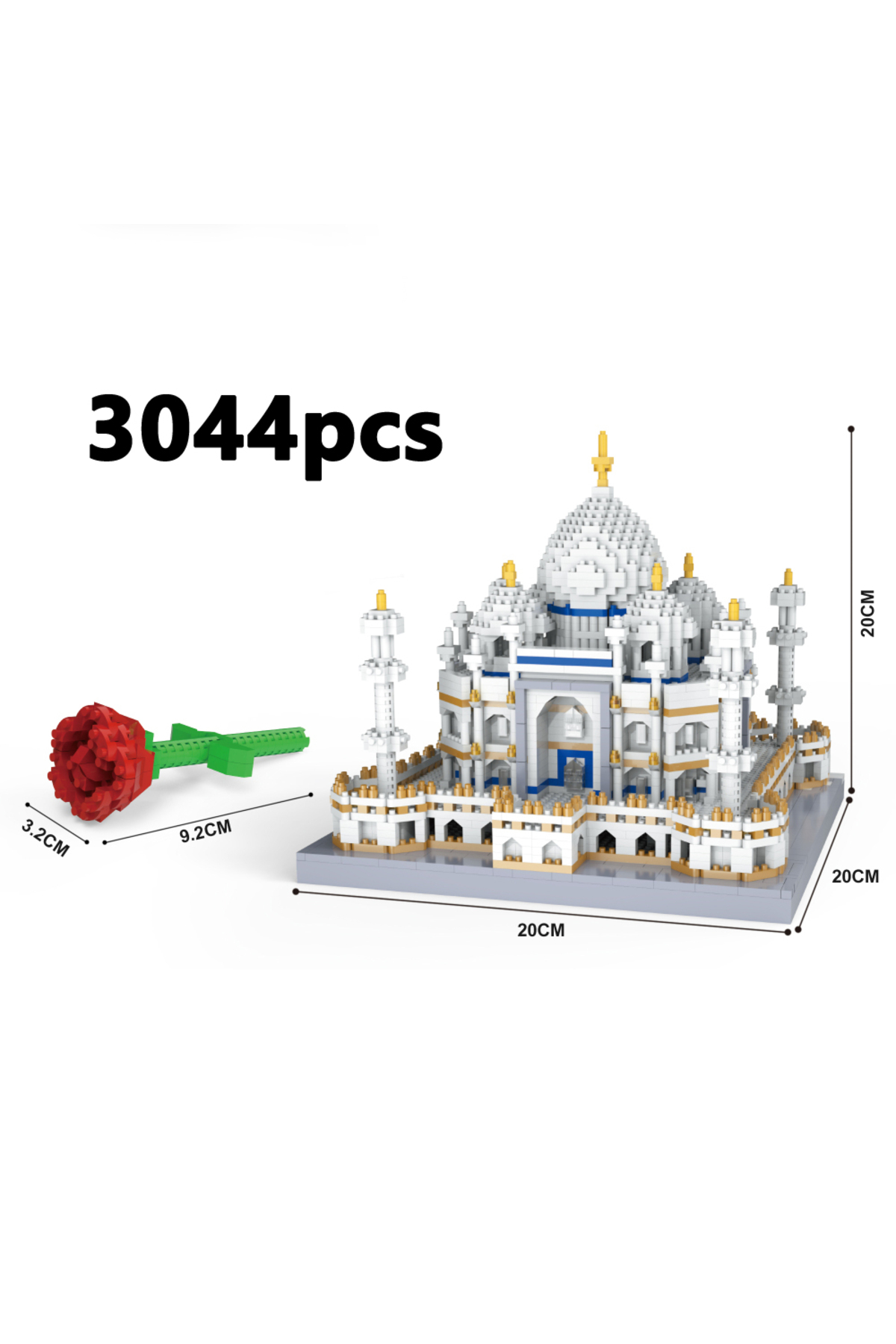 بدون جعبه اصلی، مجموعه بسته‌بندی کامل، سیتی مینی بریکس، تاج محل، معماری مشهور جهان، ماکرو مدل، ساختمان هند