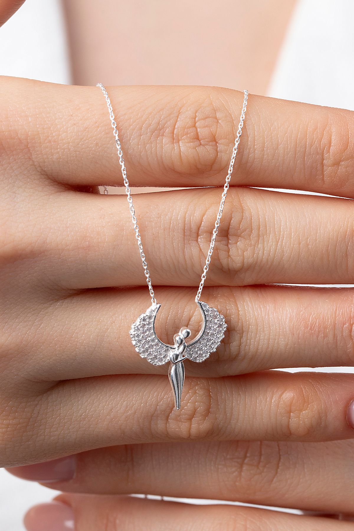 Elika Silver 925 Ayar Gümüş Sevgili Kolye - Çift Kolyesi