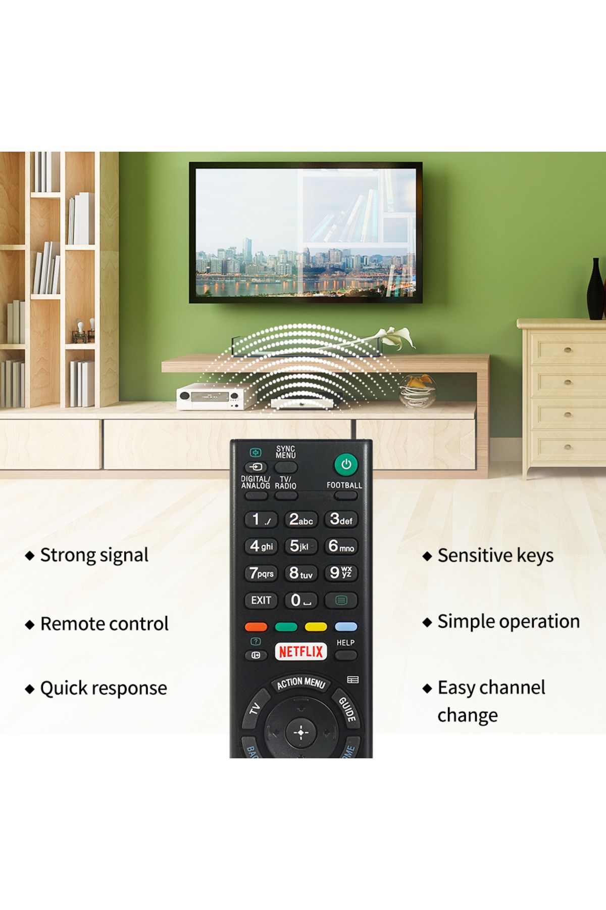 Choice-black New RMT-TX100D Smart Remote Control for Sony TV RMT-TX101J RMT-TX102U RMT-TX102D RMT-TX101D RM 2