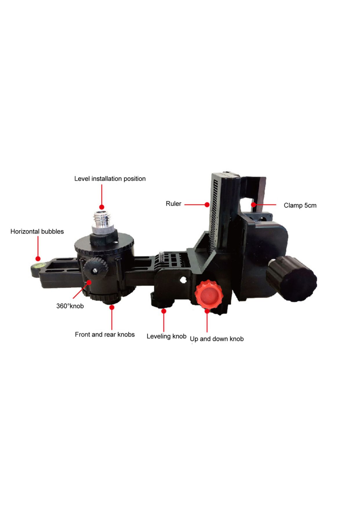 Choice-Fine Tuning Bracket Level Adapter 360 Degree Adjustable Support L Shape Pivoting Base with Clip W... 5