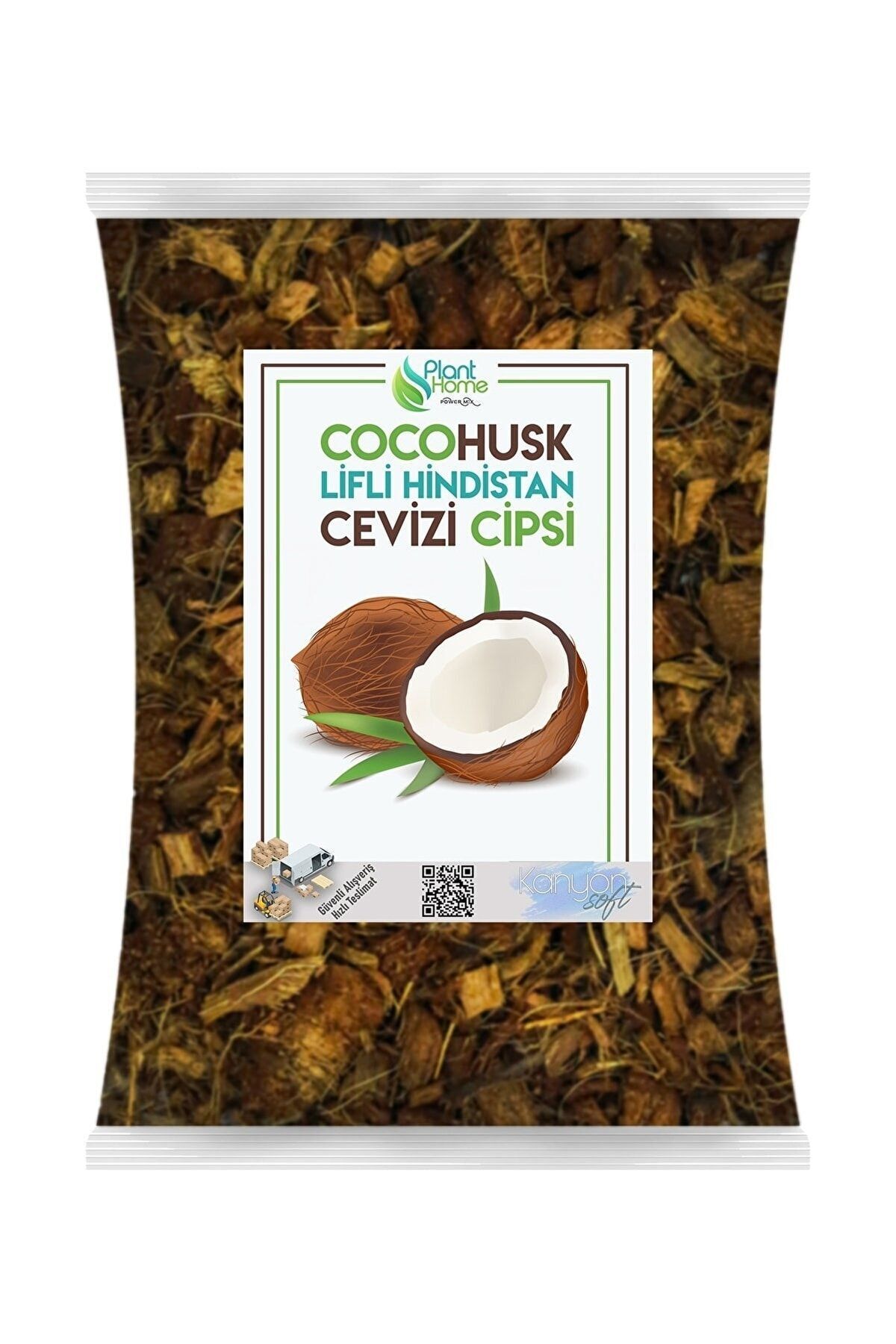 plant-home 10 Litre Hindistan Cevizi Kabuğu - Coco Cips Coco Husk - Organik Orkide Toprağı Katkı