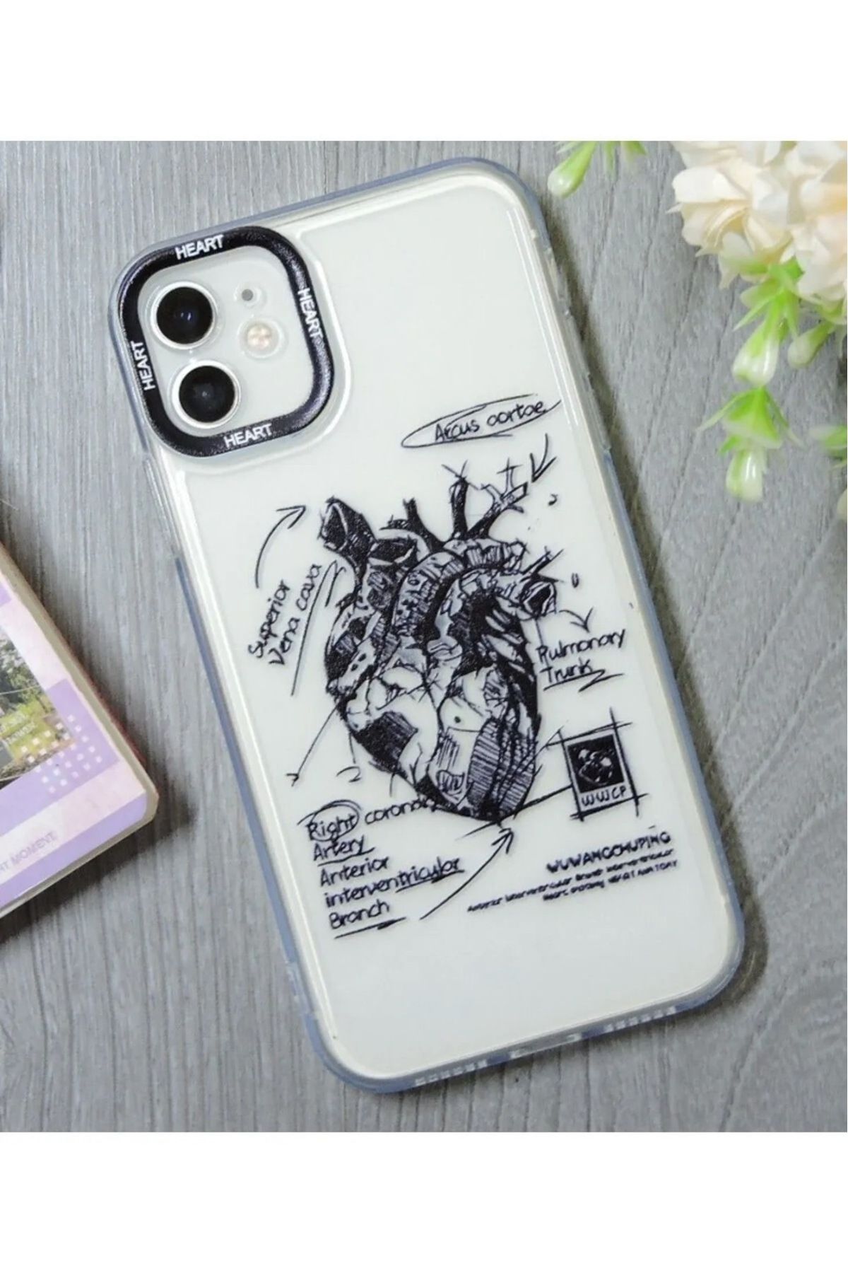 LUXKLAS iphone 11 desen baskılı darbeye karşı dayanıklı şeffaf kılıf