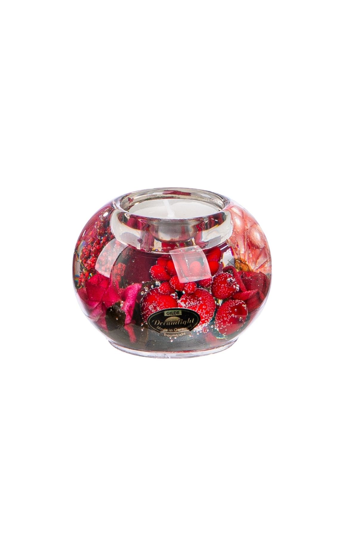 Gilde Gılde Dreamlight Tealight Mumluk Mercur Smart Cam Kırmızı Y.6 Cm D.8 Cm