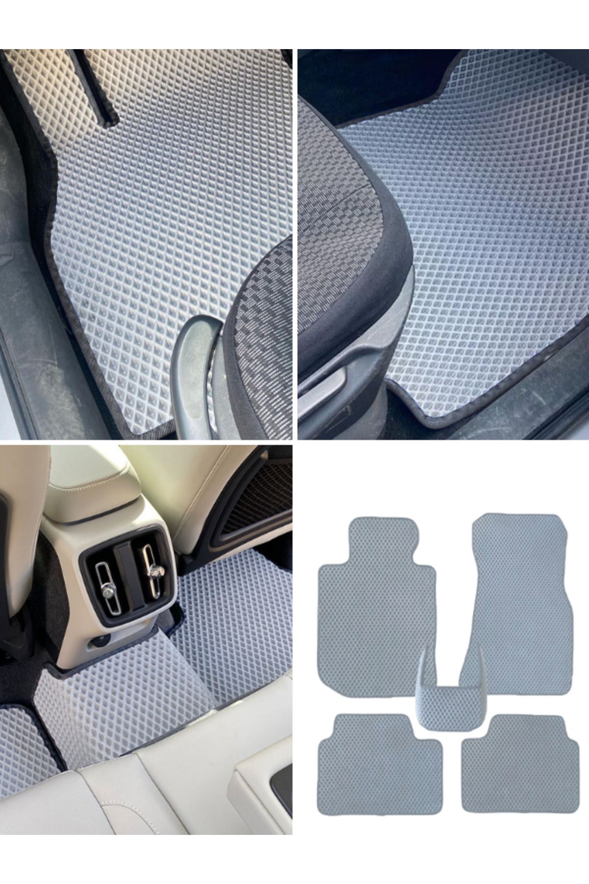 Mir Auto Design Ford Fiesta Hatchback 5 Kapı (2002-2008) Model Yeni Nesil Oto Paspas Gri