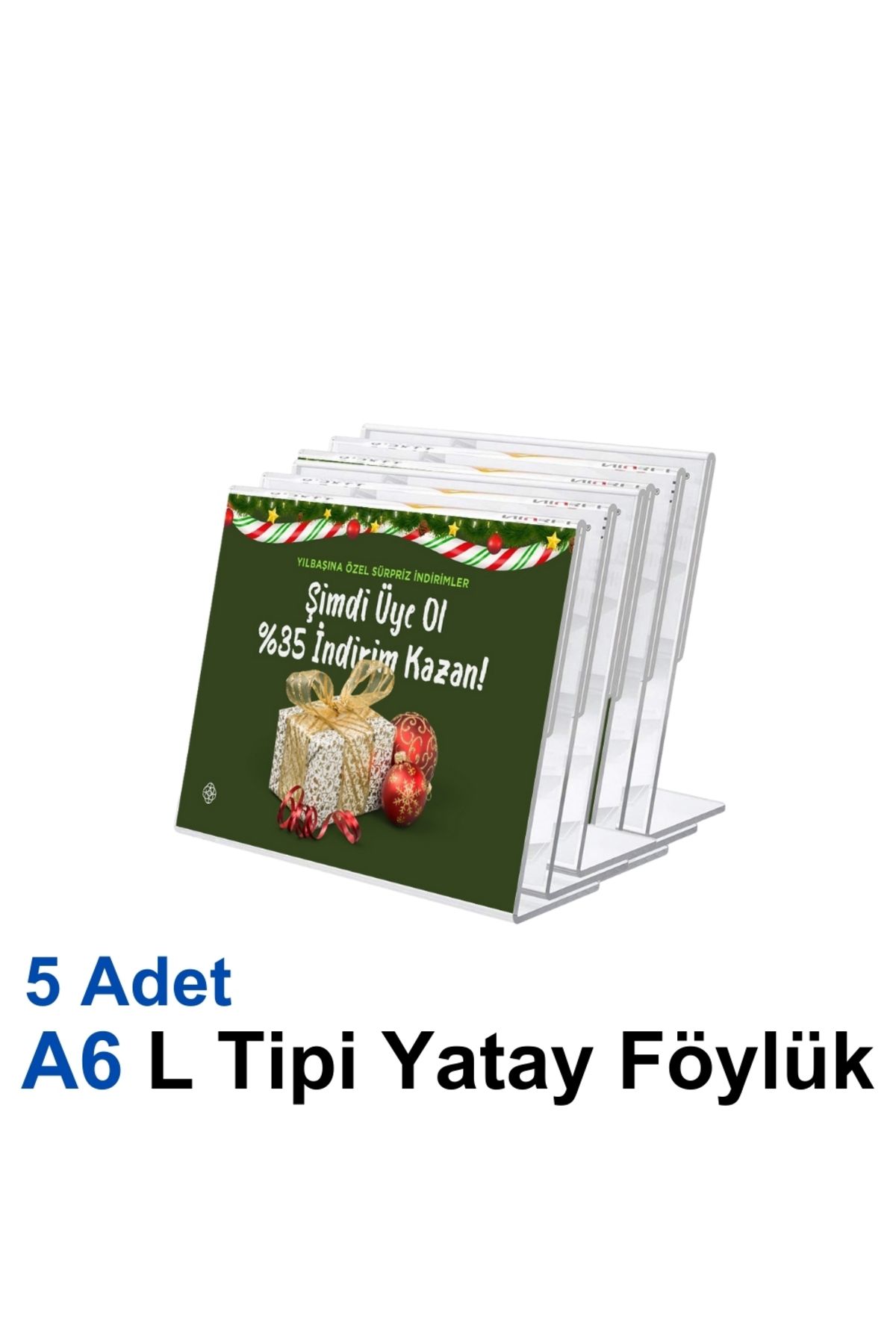Karlobi A6 L Tipi Yatay Föylük - 10 Adet | Şeffaf Föylük | - | Pleksi Dosya |