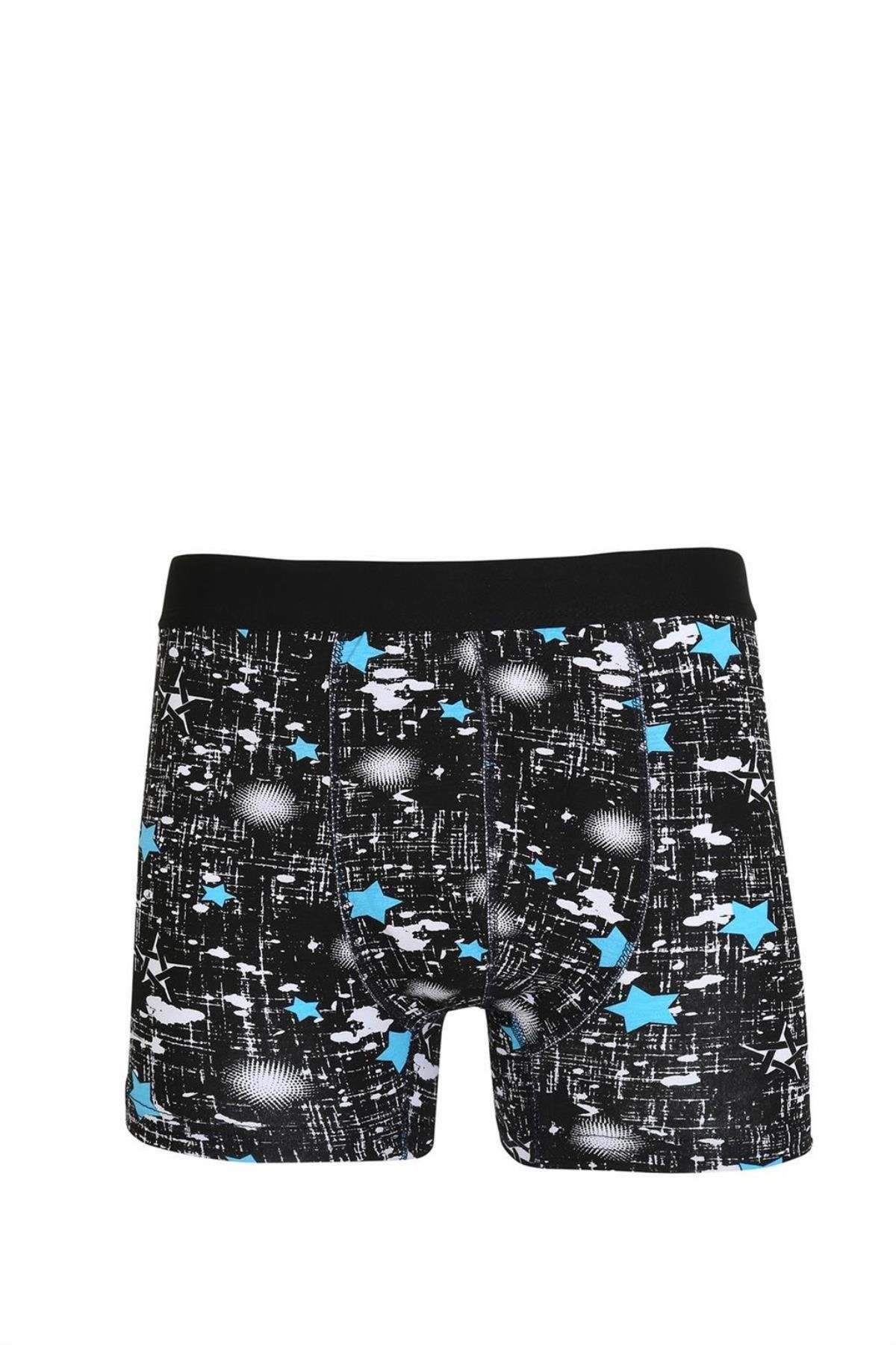 Celira Erkek Penye Likralı Desenli Boxer 40116