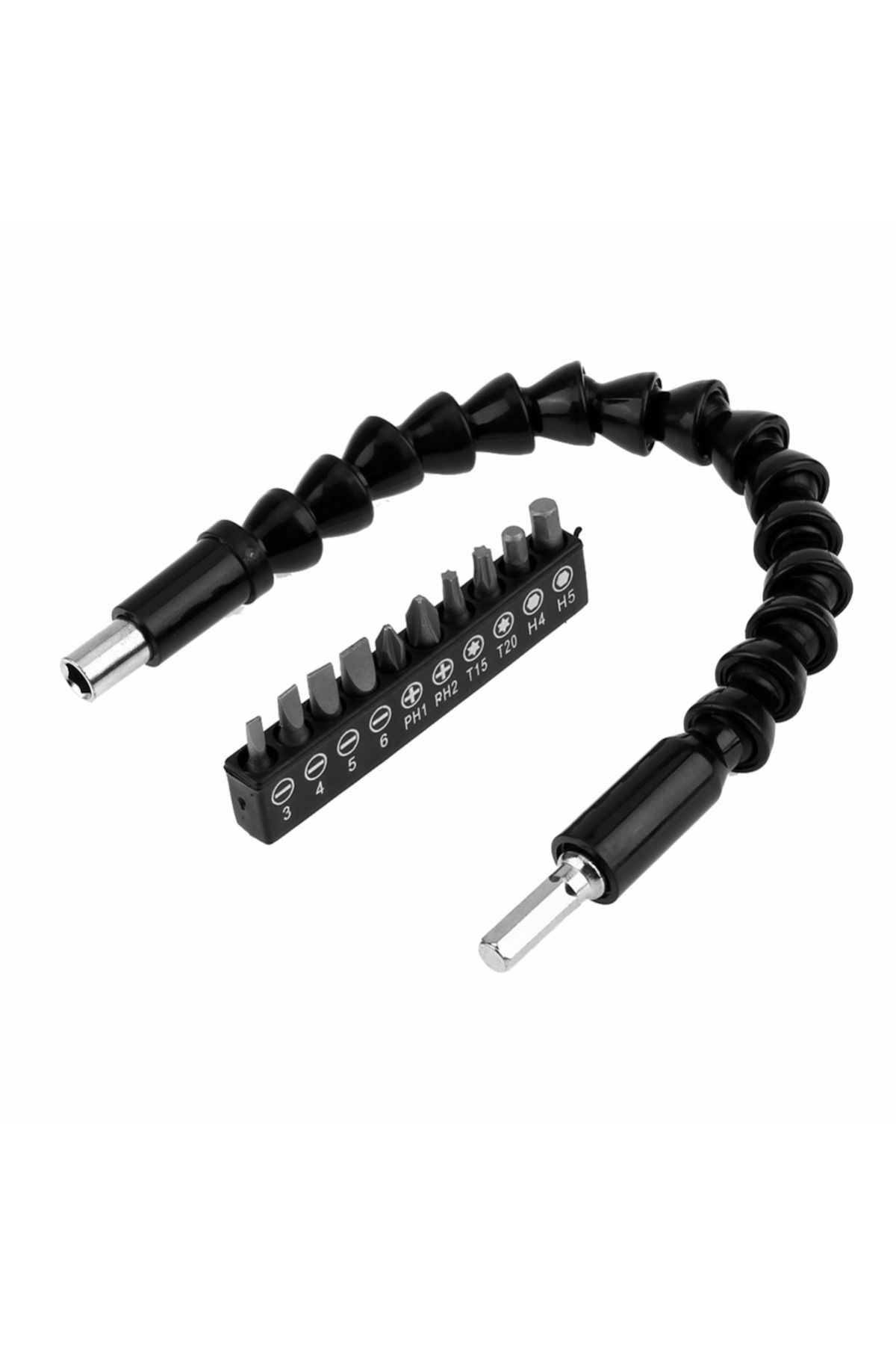 swilex Matkap Ucu - Bükülebilir Oynar Vidalama Bits Uzatma Aparatı 30Cm - Komple Set
