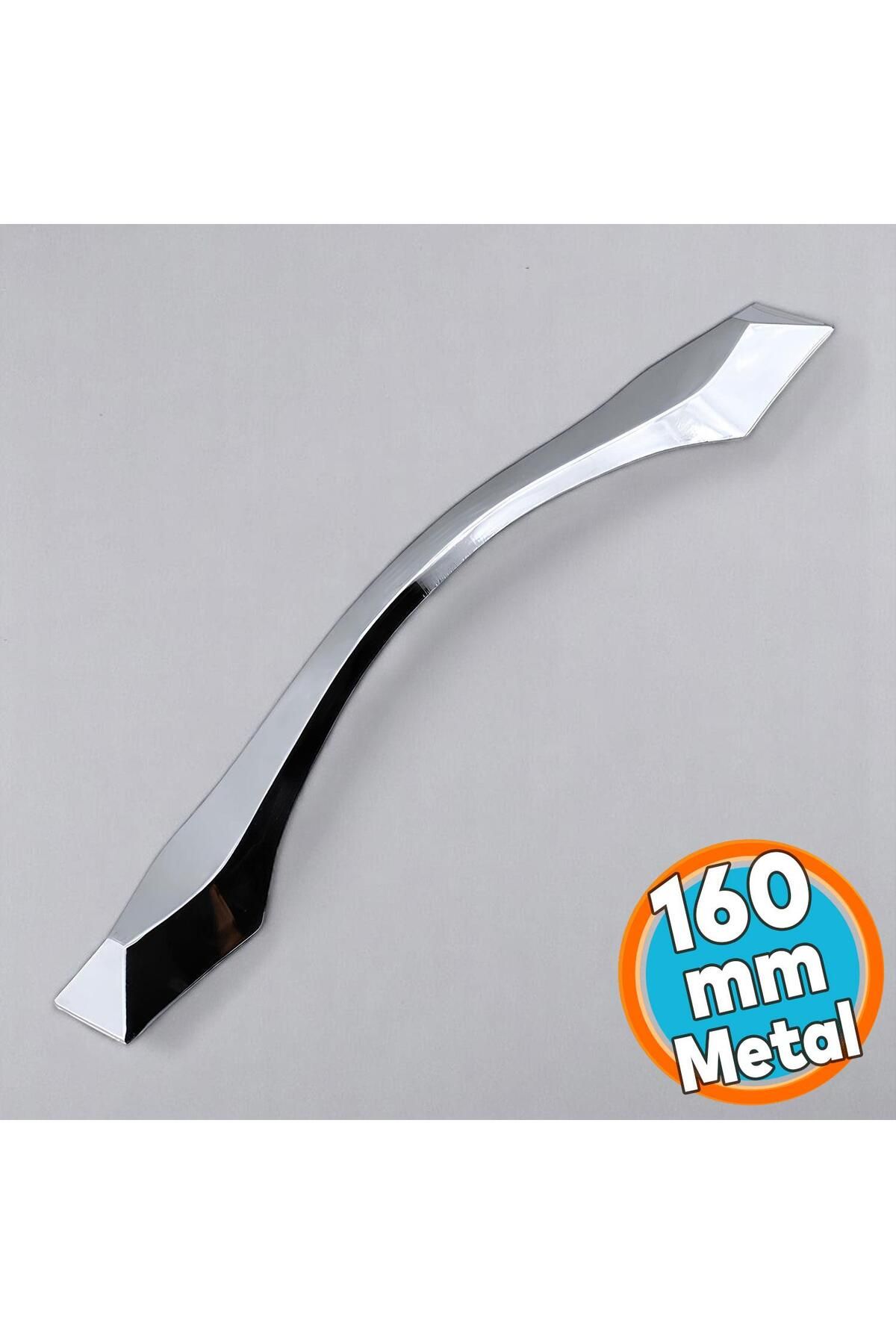NZB Mobilya Mutfak Çekmece Dolabı Dolap Kapak Kulpları Kulbu Kulpu 16 cm Kulp 160 mm Krom Metal