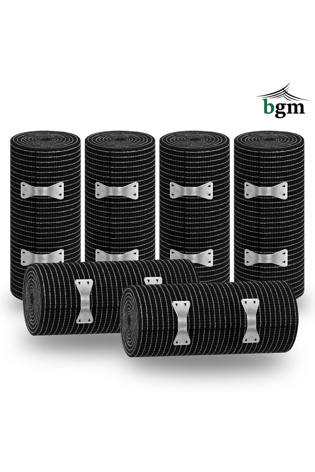 bgm Premium Siyah Elastik Bandaj 10 cm -6 Adet- Yüksek Kalite Esneklik ve Dayanıklılık