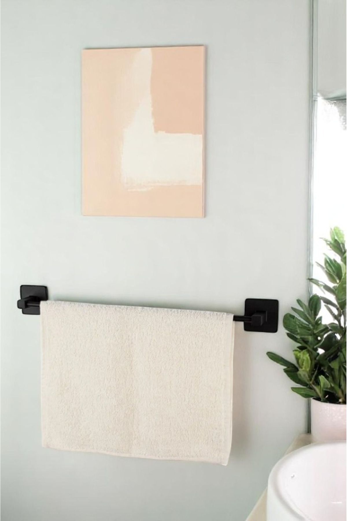 Magic Objects Havlu Askılığı Düzenleyici Organizer | Yapışkanlı Siyah Havluluk Banyo Askısı