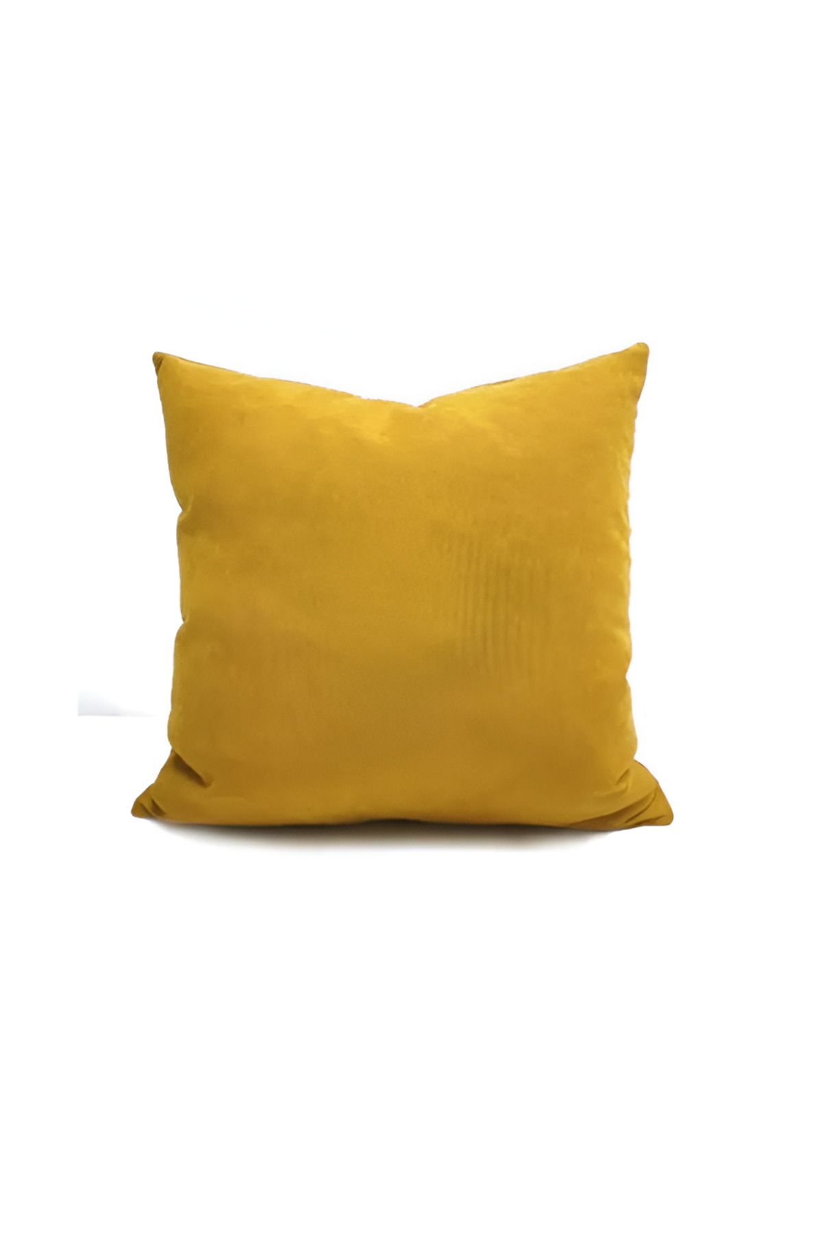 Home Kırlent Kılıfı 45x45 Hardal Düz Set Dekoratif Yastık Kılıfı Fermuarlı Modern Büyük Boy Minder Kılıfı
