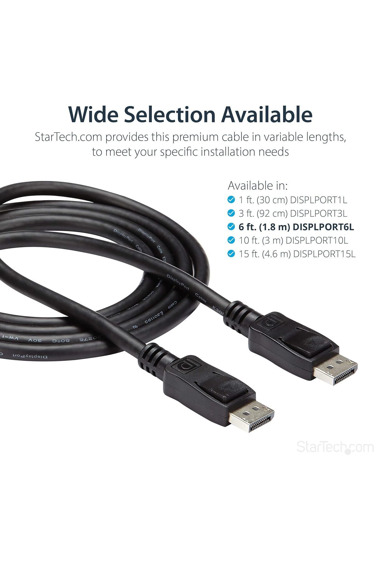 Generic-DP to DP DisplayPort 1.5 Cable with Latch – 1.5 Meters, Black 7