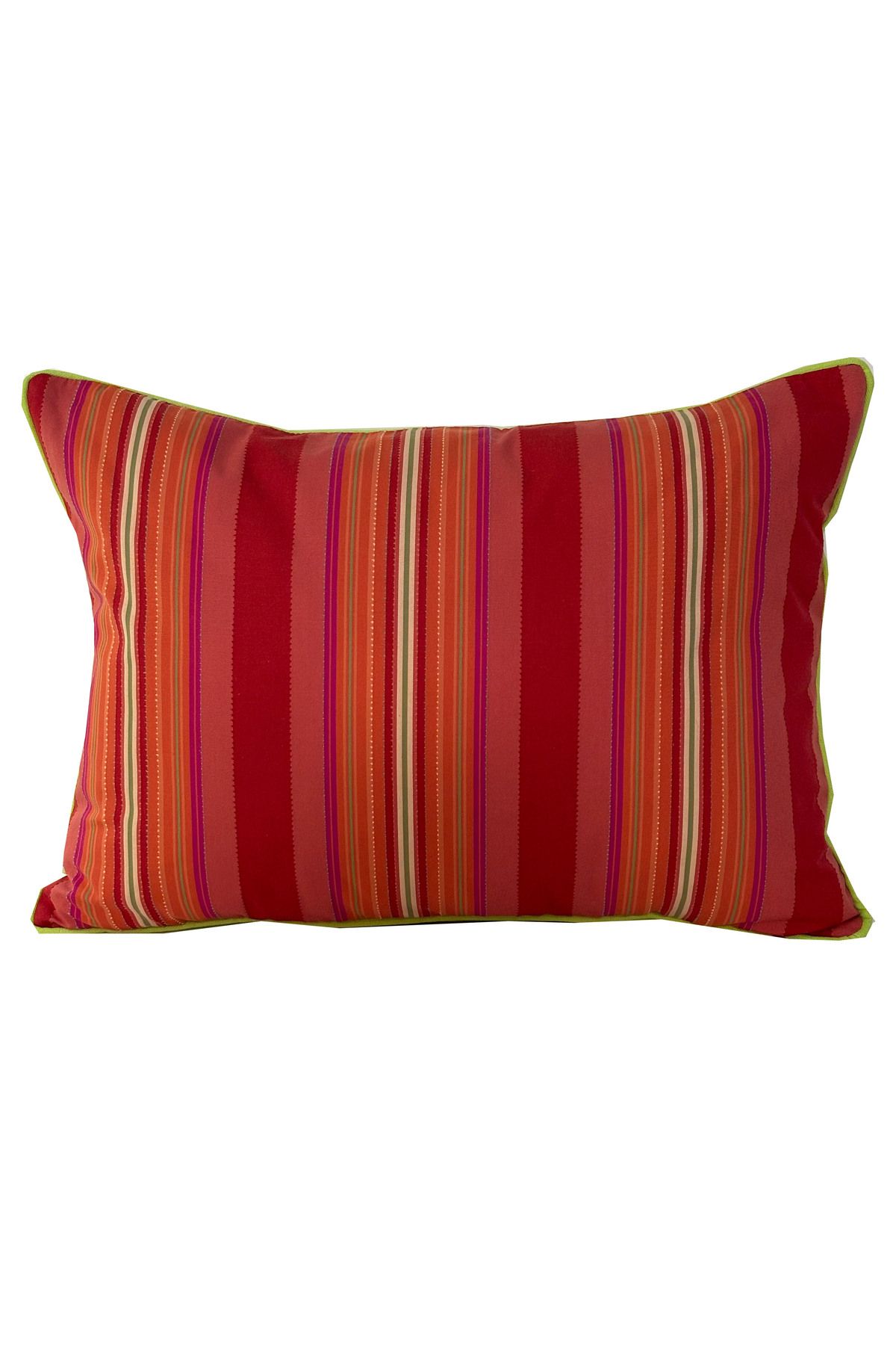 YASTIKMİNDER KOTON KIRMIZI YEŞİL ÇİZGİLİ 55X40 cm KIRLENT YASTIK KILIFI
