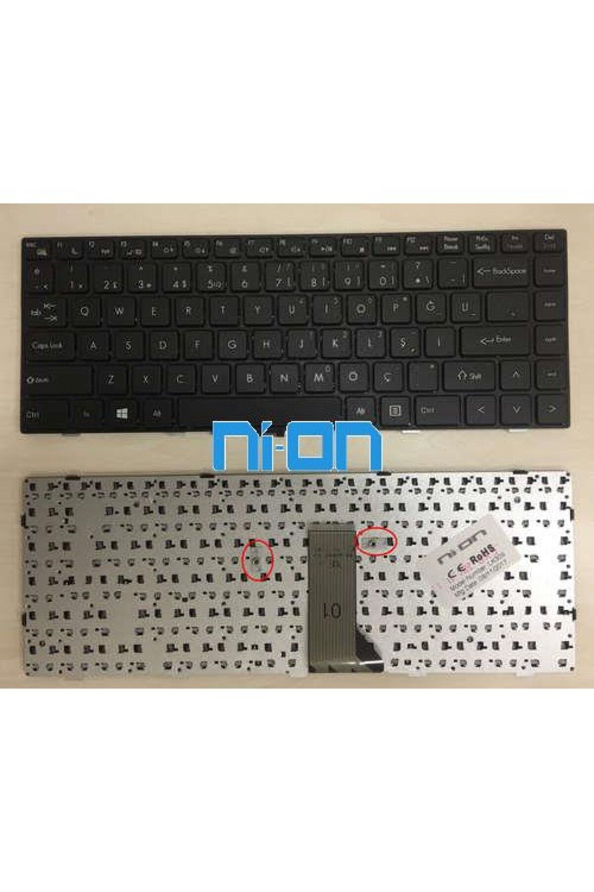 NION AEJW6U02010 , Grundig GNB1450B2B8 GNB 1450 B2 B8 uyumlu Notebook Klavye (Siyah TR)