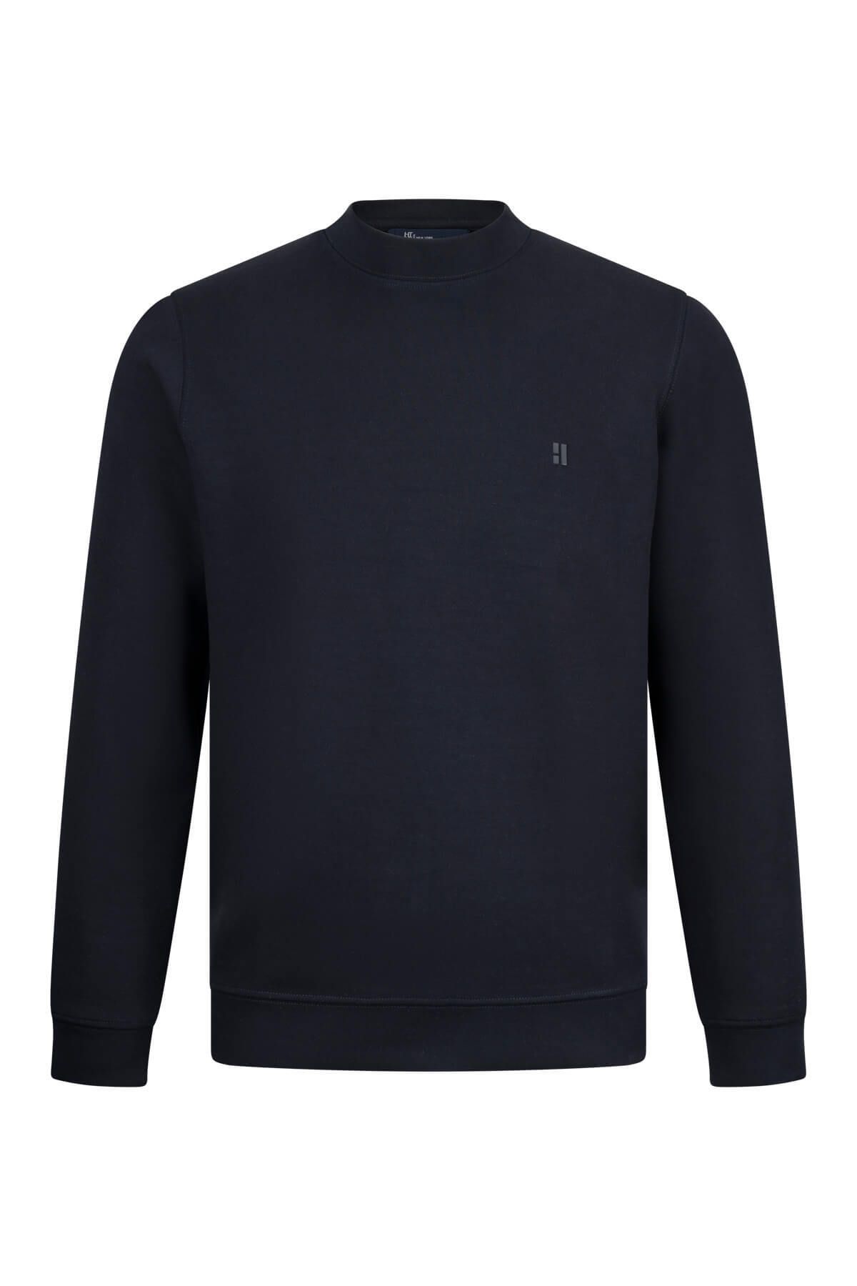 Hatemoğlu Lacivert Regular Fit Bisiklet Yaka Sweatshirt