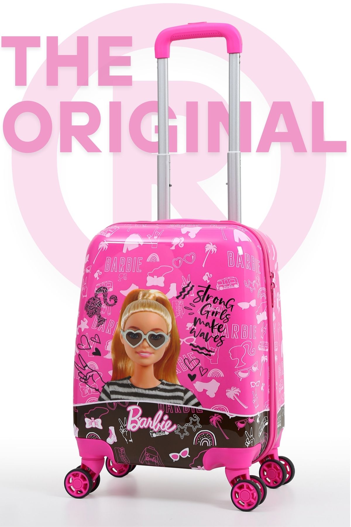 Barbie Lisanslı Pembe Kız Çocuk Valizi – Şık ve Eğlenceli Tasarım – Hafif ve Dayanıklı - Kids