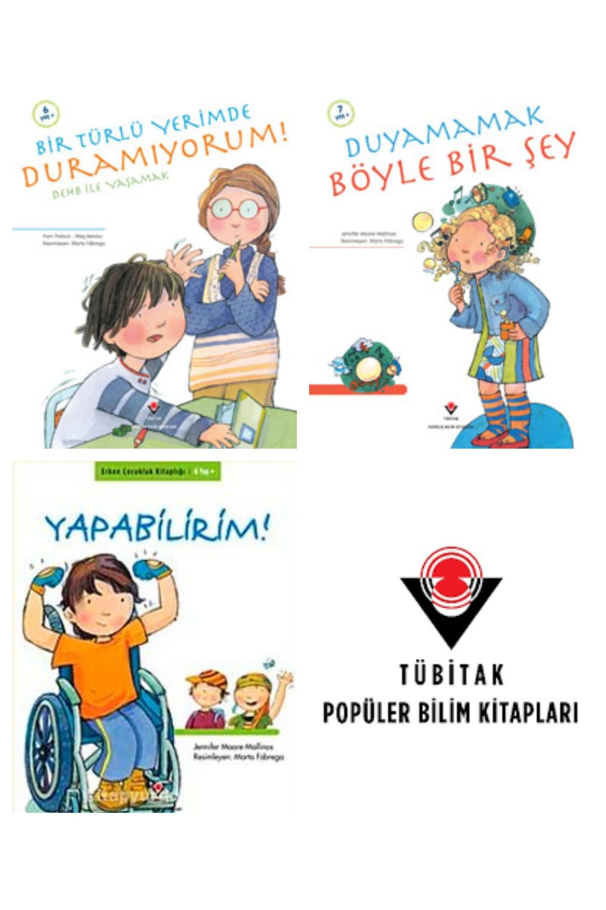 Tübitak Yayınları Tübitak Duramıyorum-Yapabilirim-Duyamamak (6+ Yaş) 3 Kitap