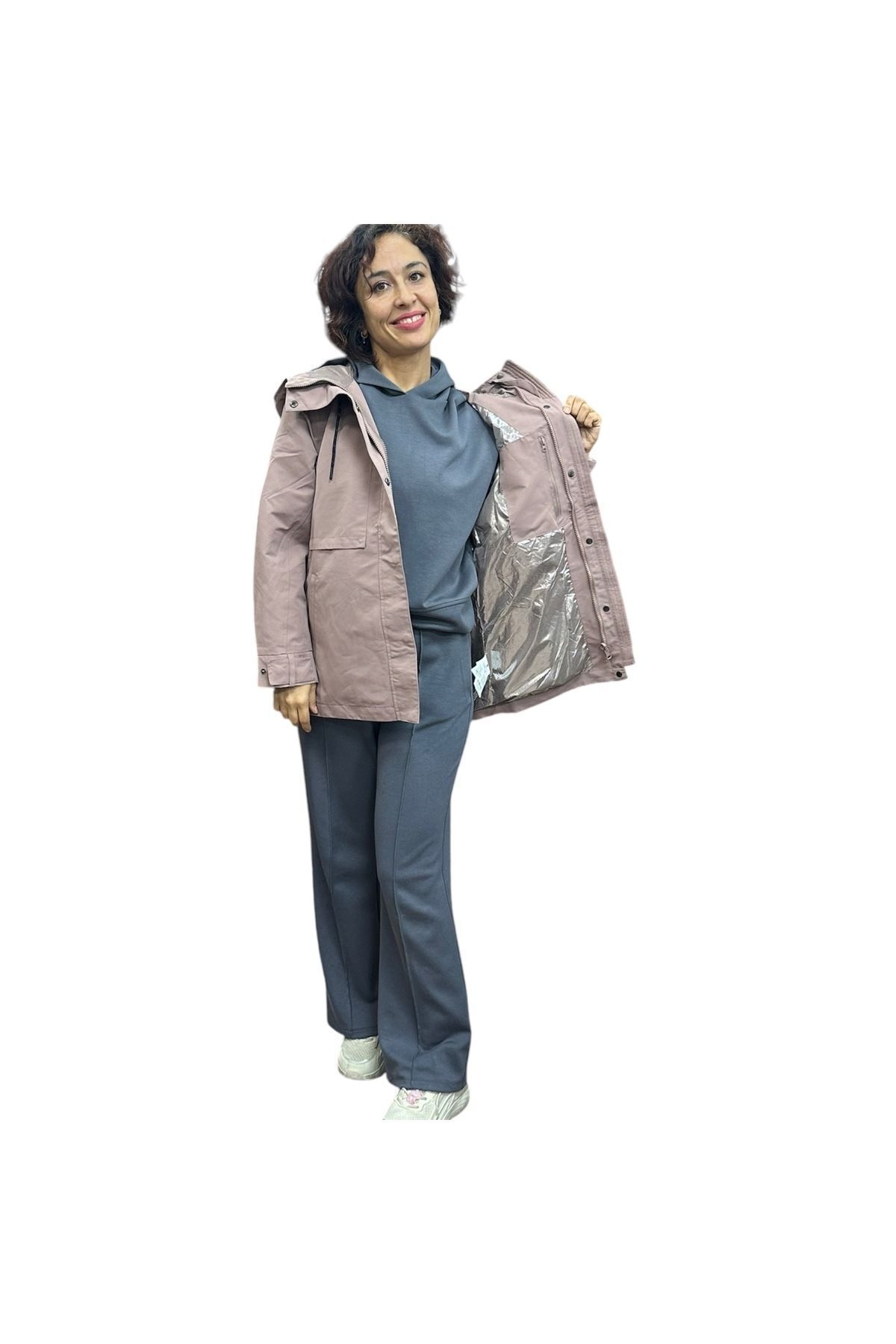 lumberjack-Women's Gülkurusu Color Brown 3 in 1 Coat with Removable Fleece Jacket Zoe 3in1 6