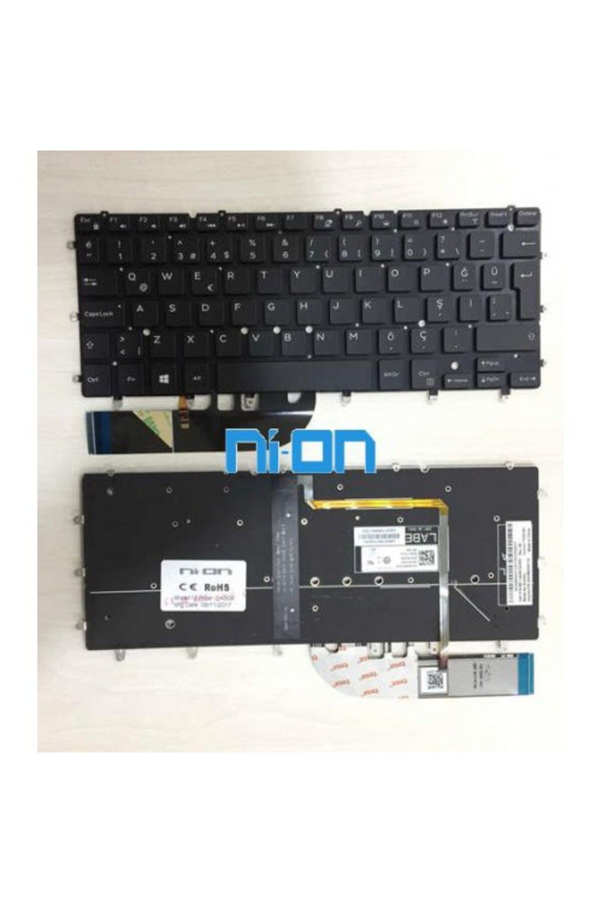 NION Dell inspiron 7548 uyumlu Notebook Klavye (Siyah TR Aydınlatmalı)