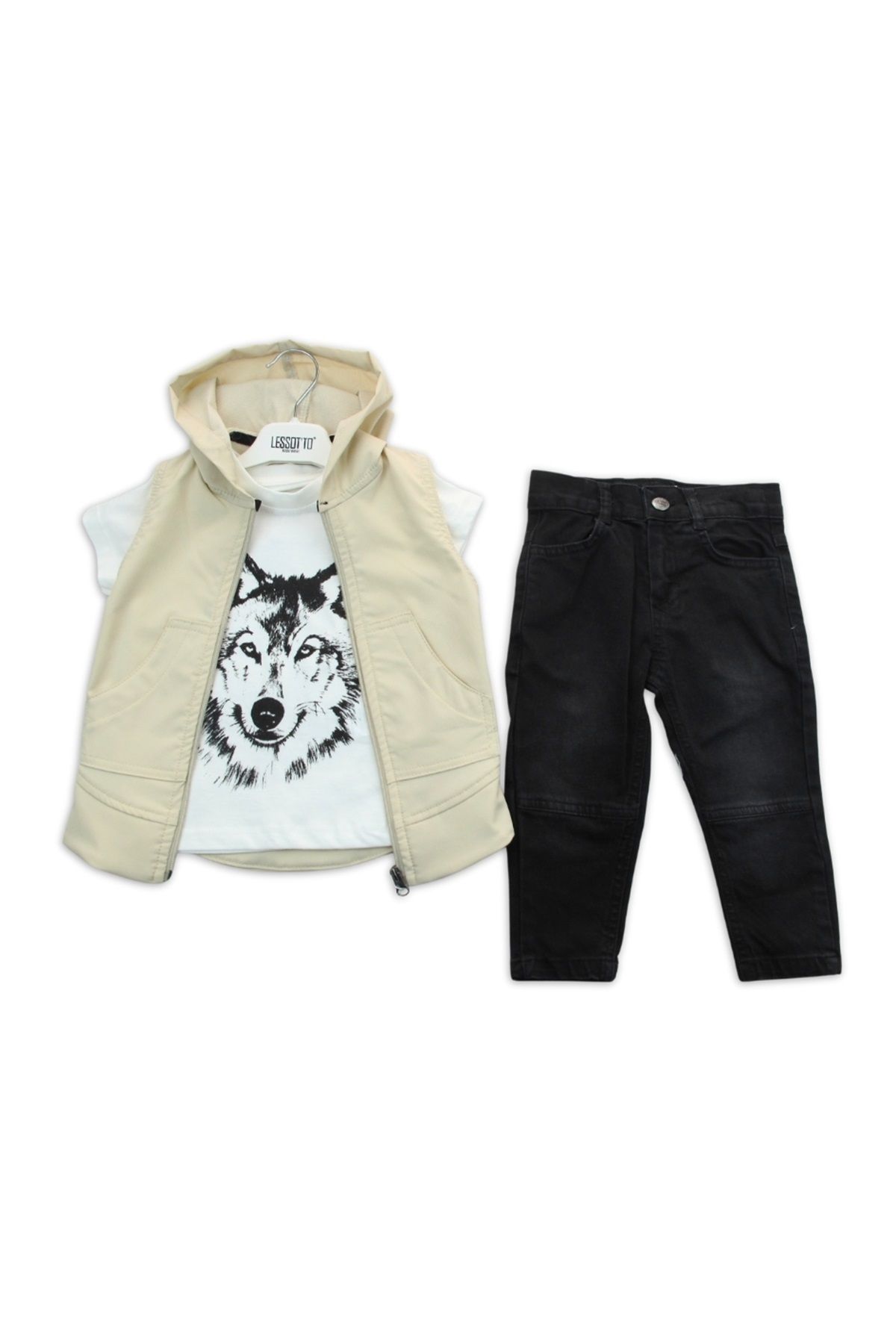 gültekin bebe 2-5 Yaş Erkek 3lü Yelekli Takım-25597490 - BEJ