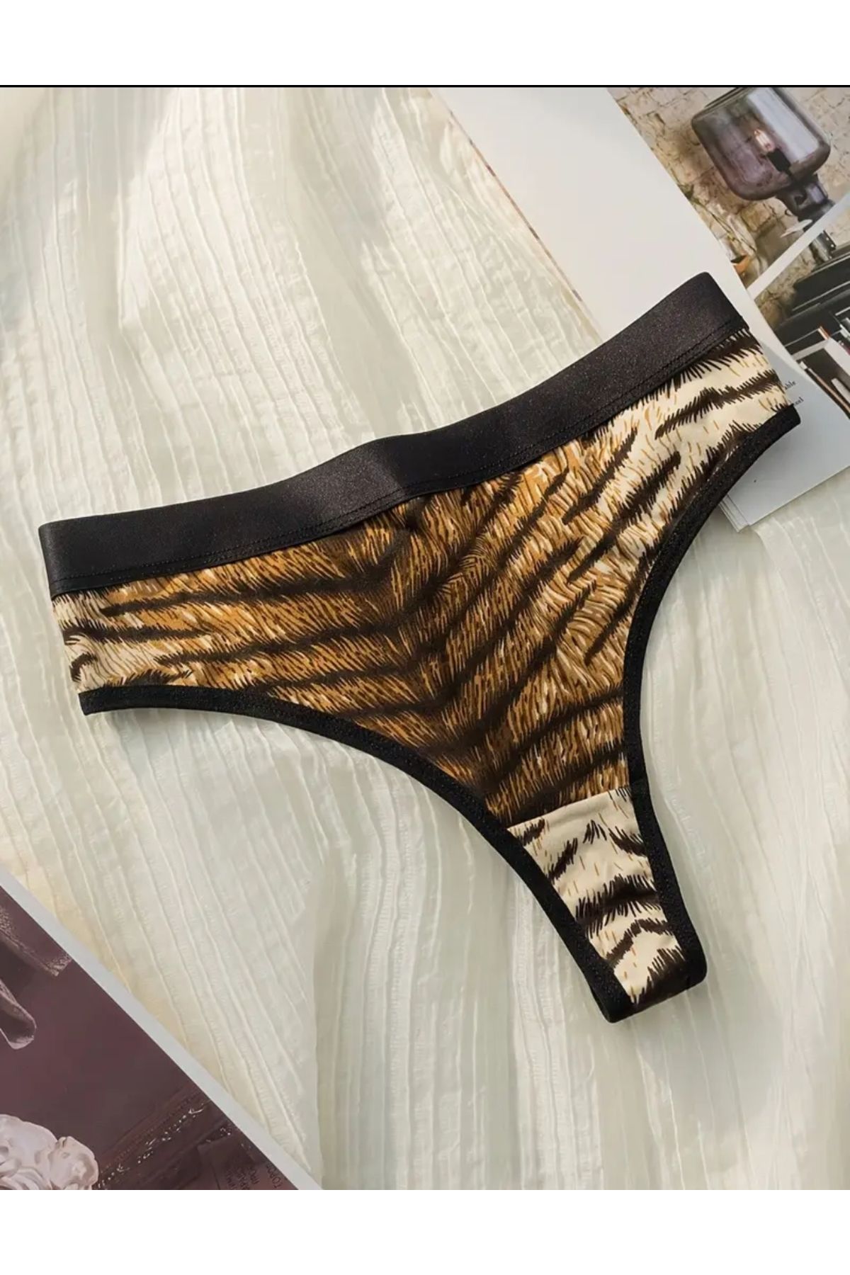 SS HOME CONCEPT Büyük Beden 3 Lü Tanga Leoper Desenli , XLString 3 lü paket