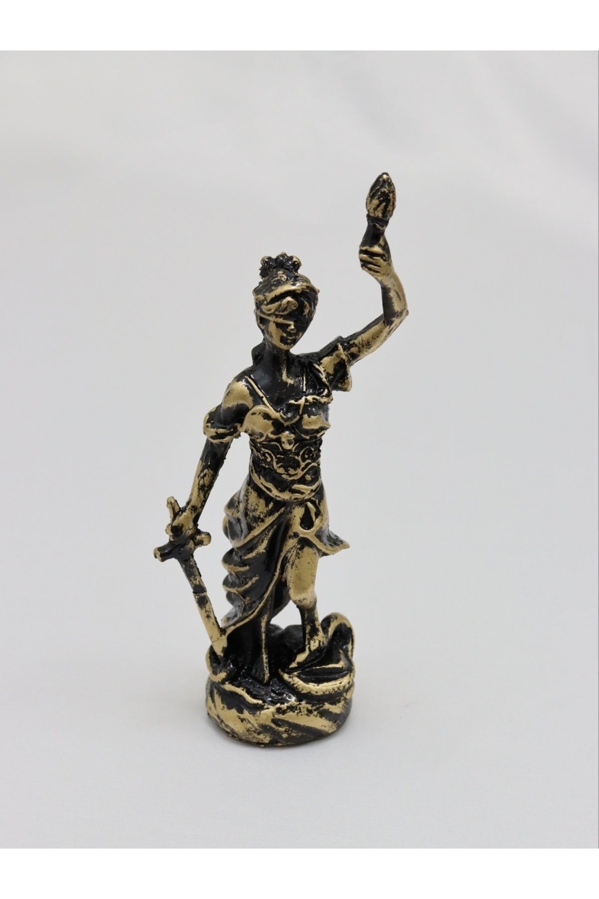 Nsthomedesign Gold Meşale Tutan Kadın Biblo 20cm*8cm
