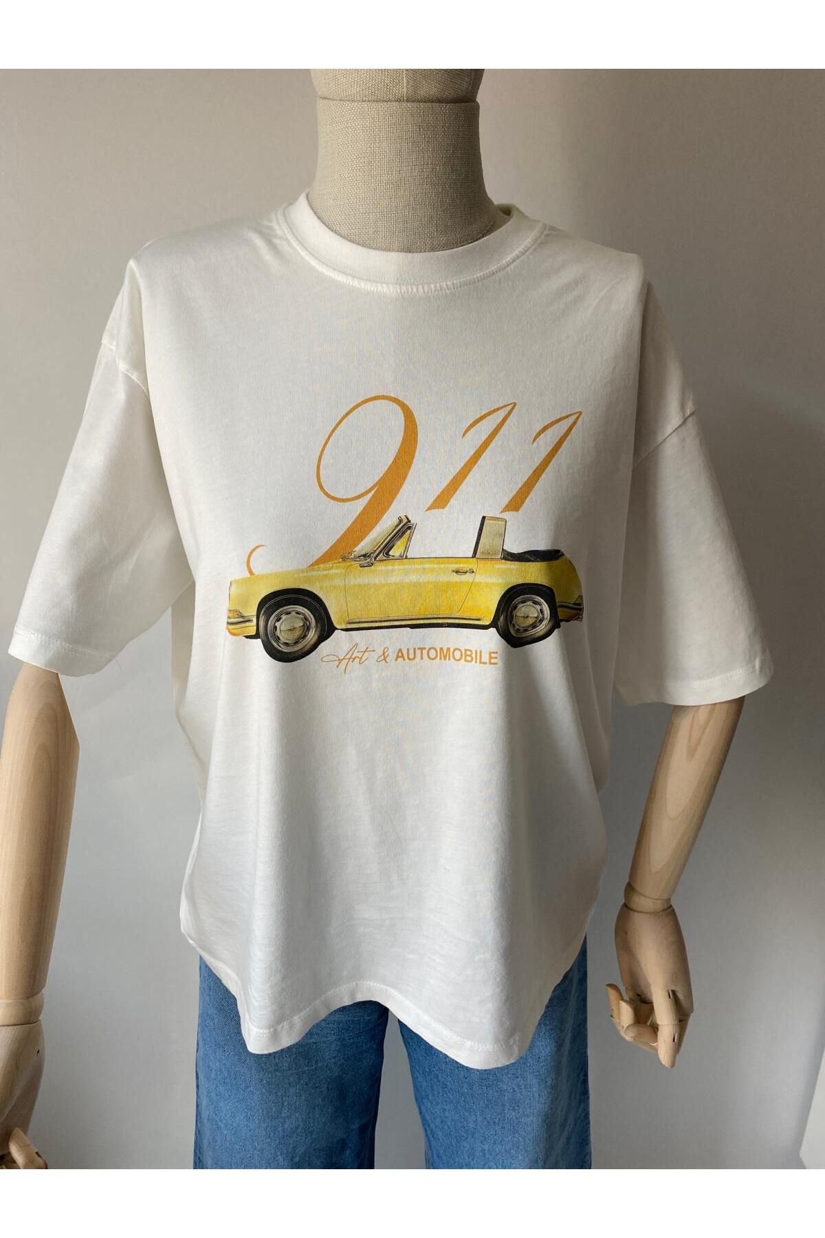 Pery Araba Baskılı Basic T-shirt