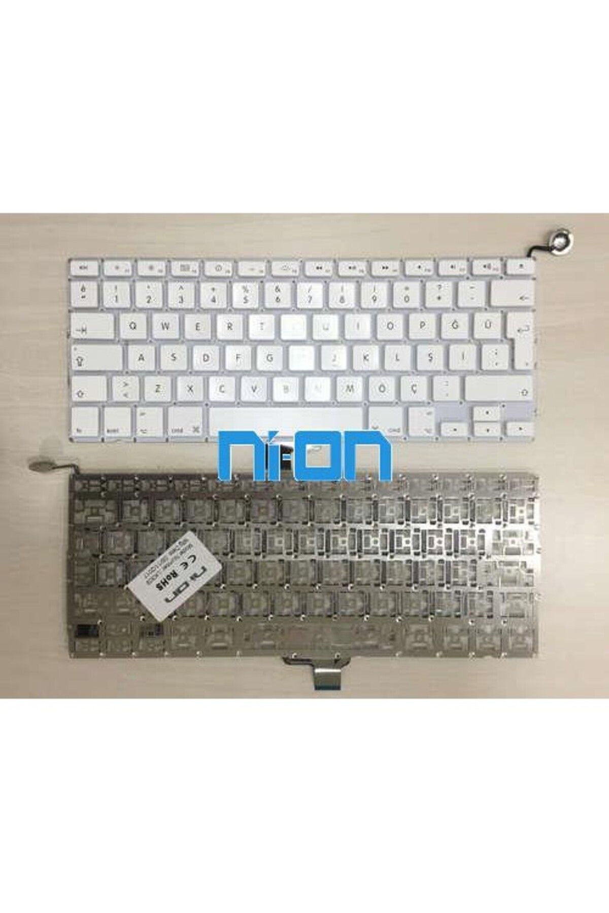 NION Apple MB516 uyumlu Notebook Klavye (Beyaz TR)