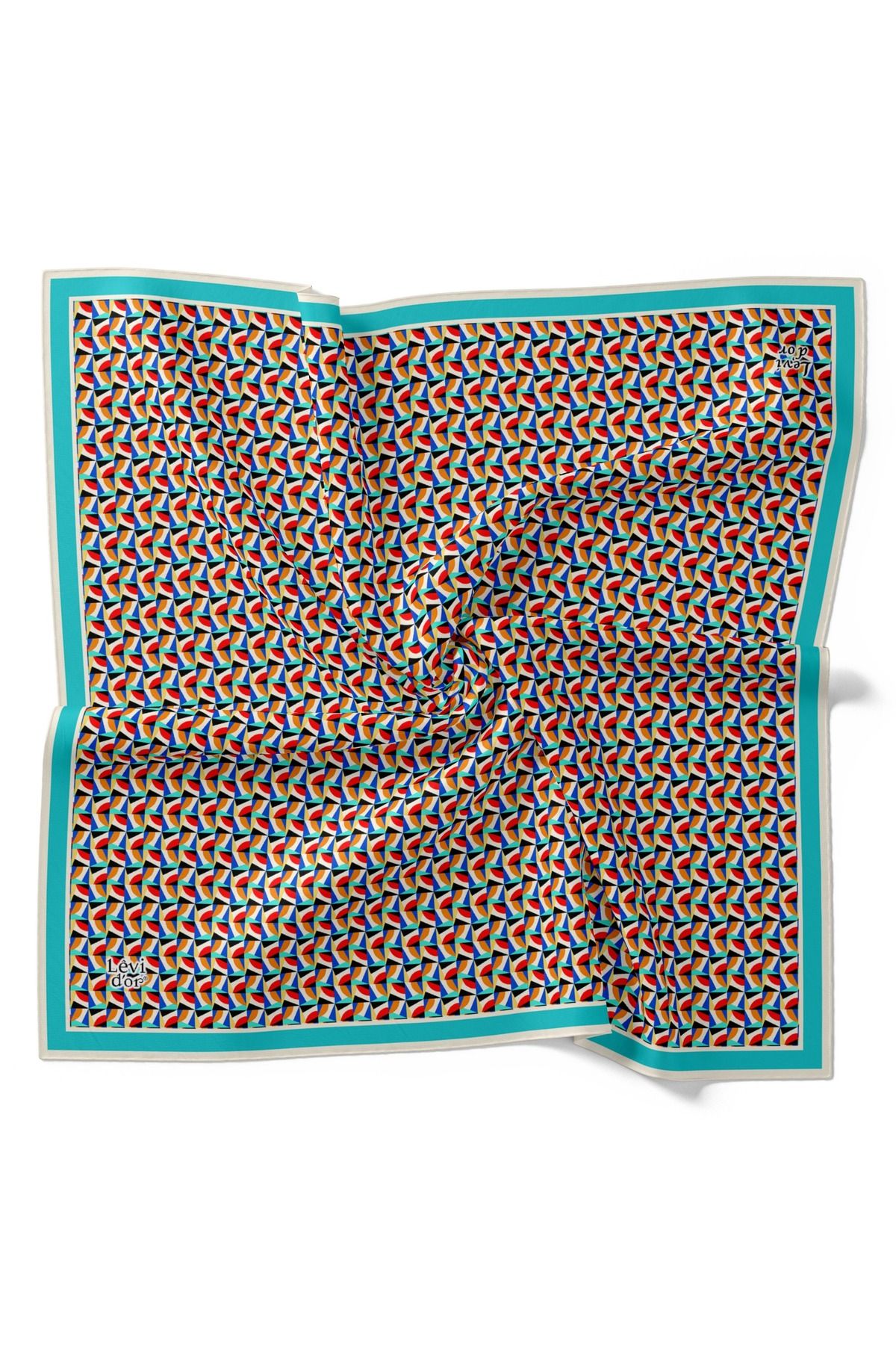 Levidor Geometrik Desen Hafif Cotton Pamuk Eşarp