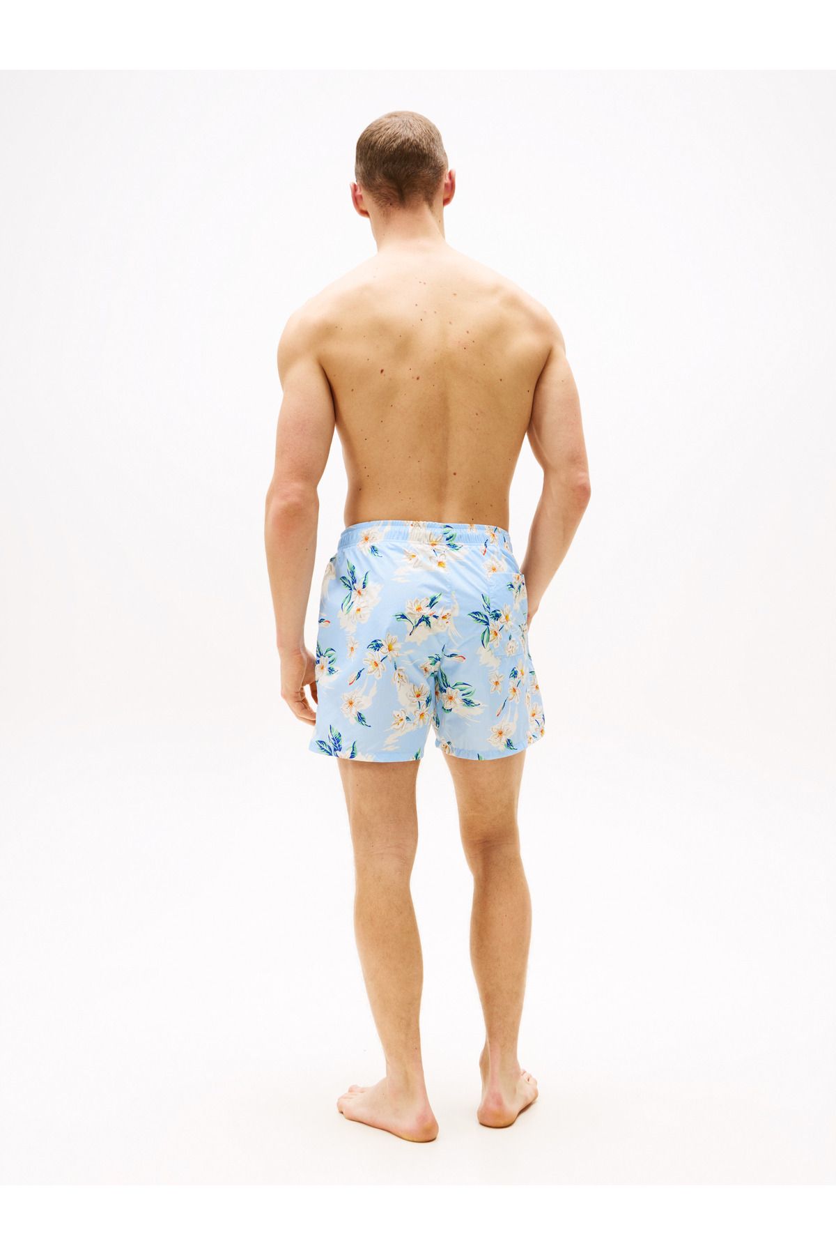 Tommy Hilfiger-Medium Drawstring Print Swim Shorts 4