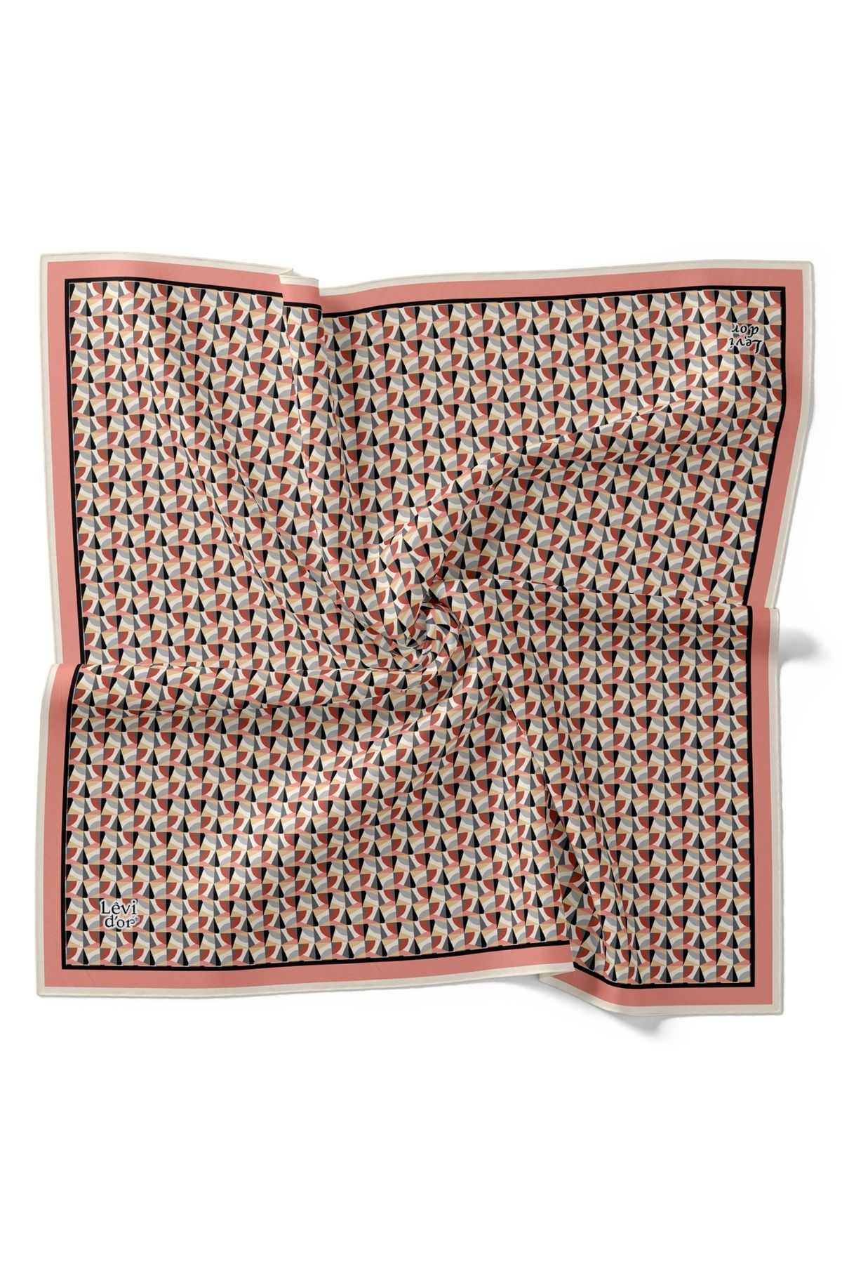 Levidor Geometrik Desen Hafif Cotton Pamuk Eşarp