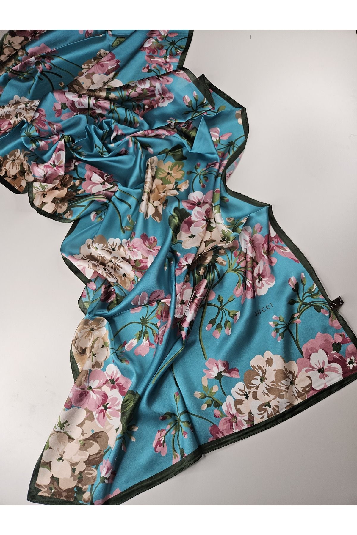 Sahrafashionn Lüx Vual İpek Çiçek Desen Şal