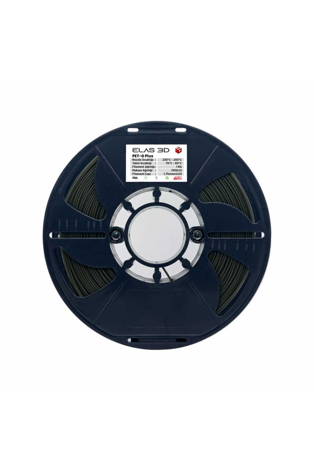 ELAS Petg Plus Filament Haki Yeşil 1.75mm 1kg