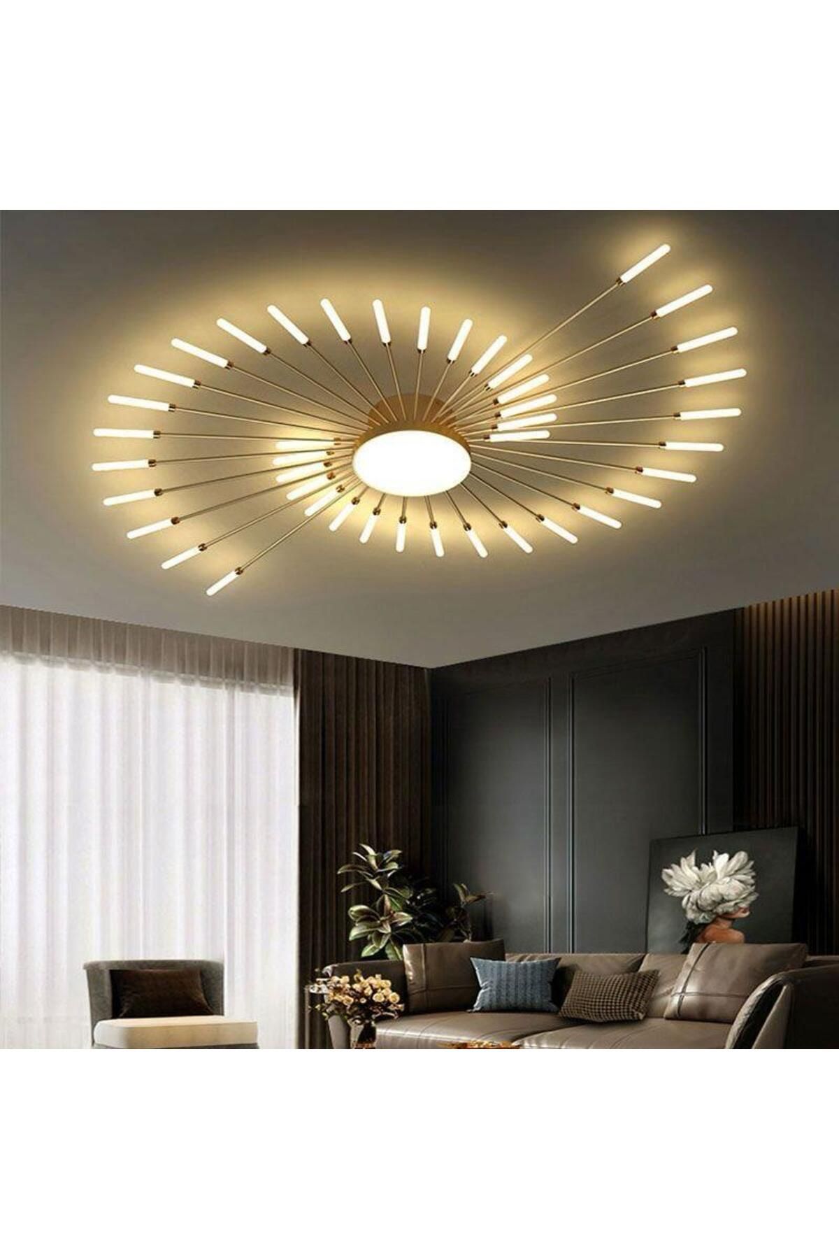 Home Plafonyer Işıklı Yelpaze Avize