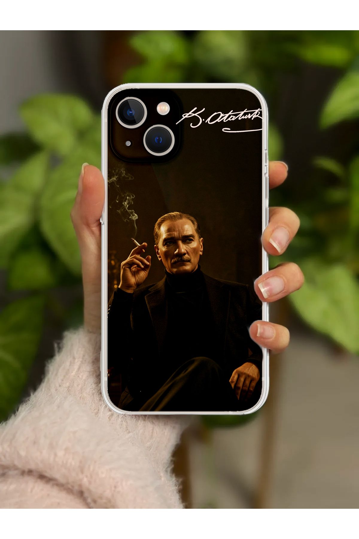 Powerfox iPhone 13 Uyumlu Mini Ayıcıklı Tasarım Baskılı Şeffaf Kılıf