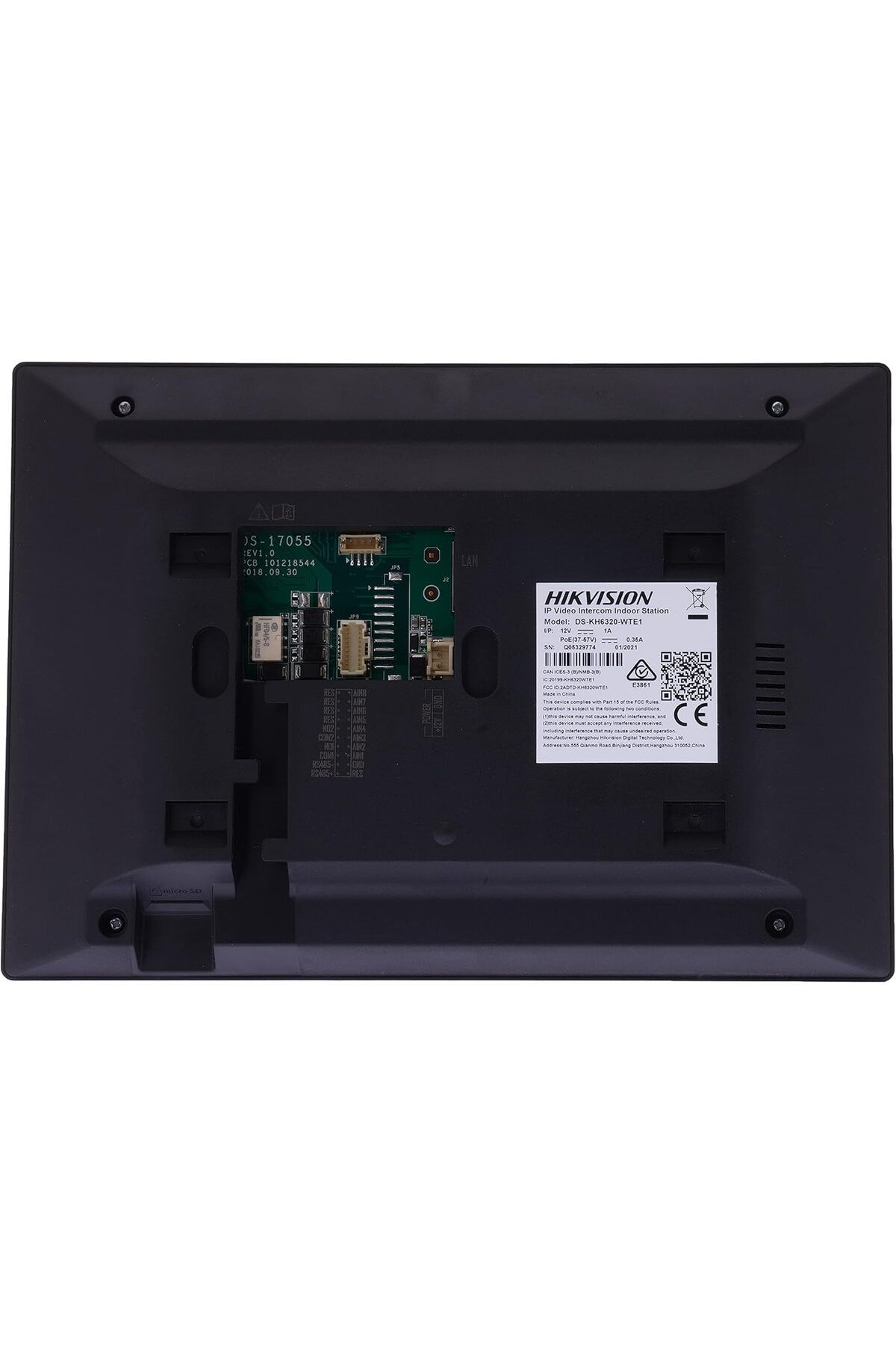 Hikvision-محطة اتصال فيديو داخلية للشبكة - DS-KH6320-WTE1، شاشة LCD من هيكفيجن بدقة 1024×600 متعددة التركيز 3