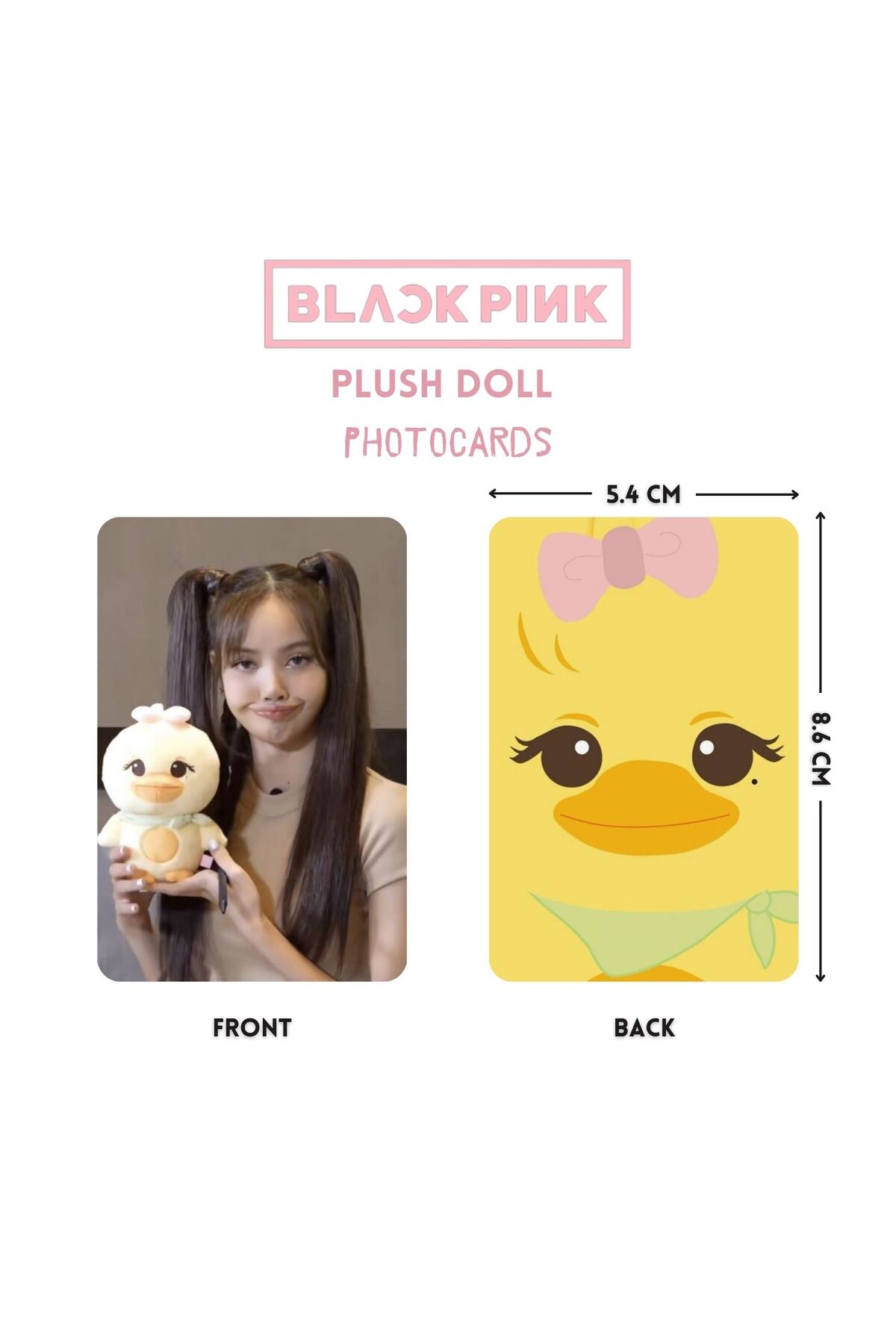 Kpop Dünyasi BLACKPINK '' Plush Doll '' Photocards Set 1 - Fiyatı