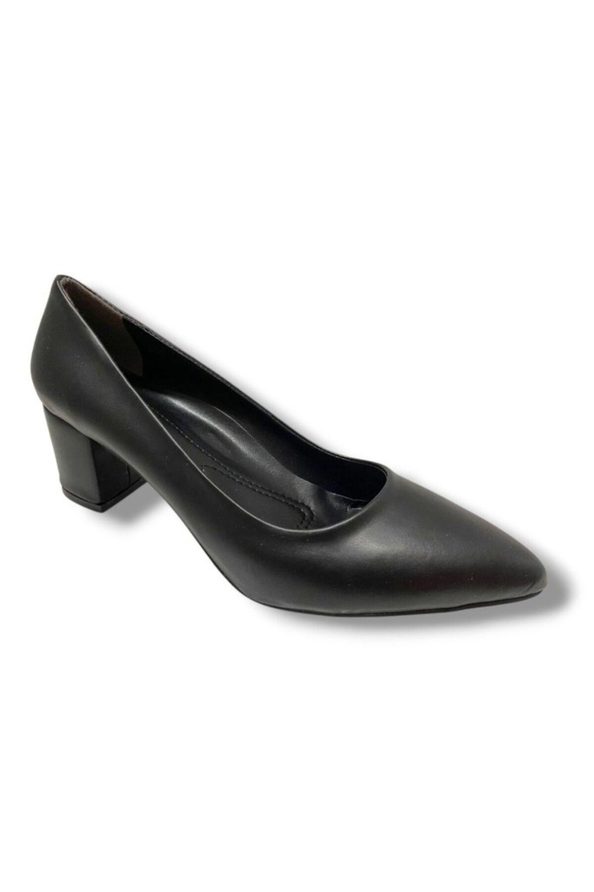 C shoes C-Shoes CV100-25 Deri Sivri Burun Kalın Topuklu Kadın Ayakkabı 41-42