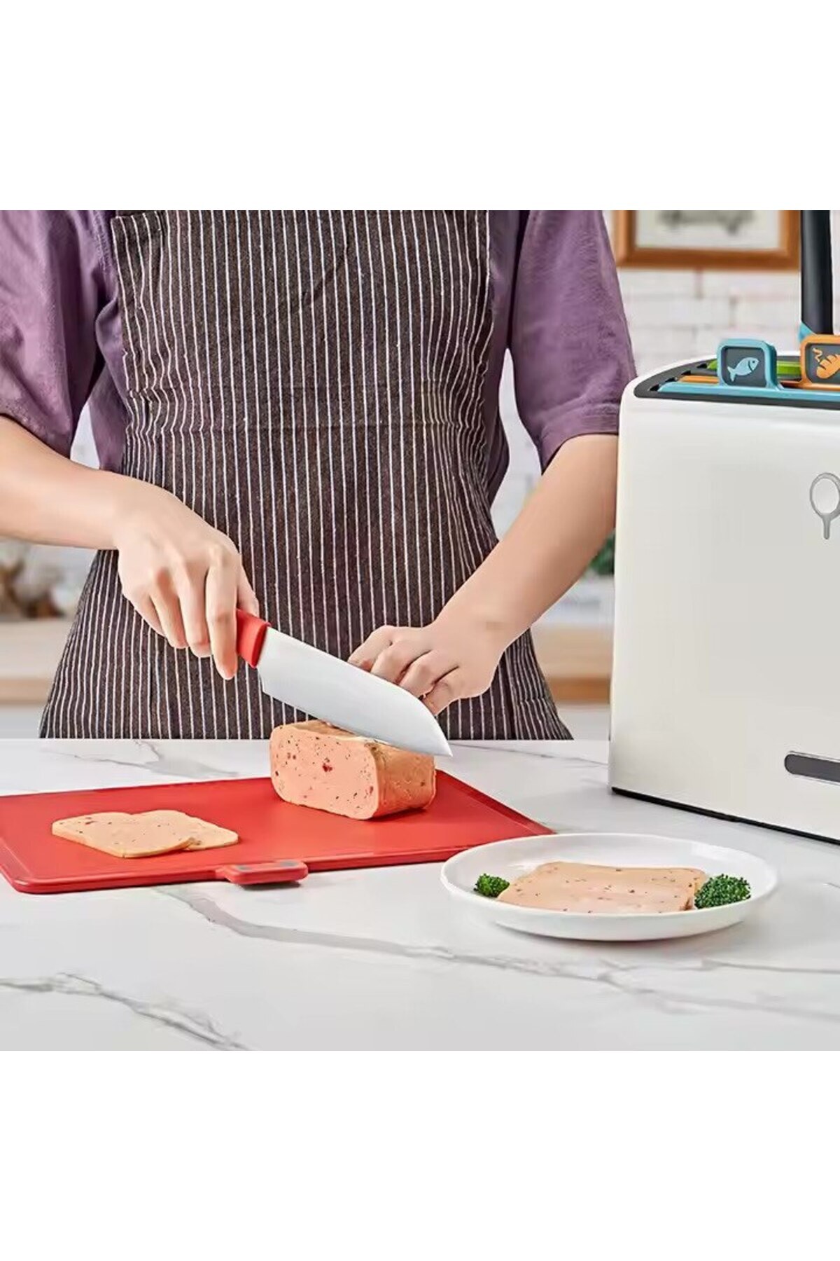 MACVI-Set of 4 Macvi® choppers and 4 knives, integrated stand, cleaning and drying function 2
