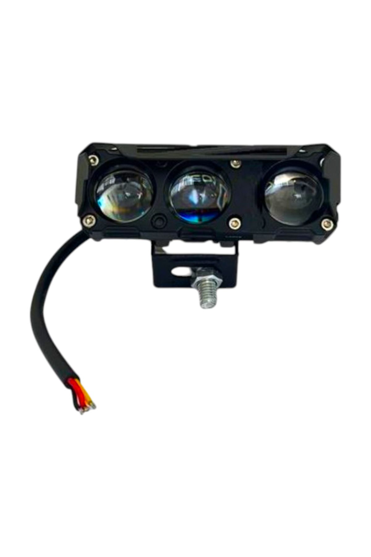 Moto Eczane Sis Farı Off-Road Mercekli 3 Led 12-80V 28W Sarı-Beyaz Mod