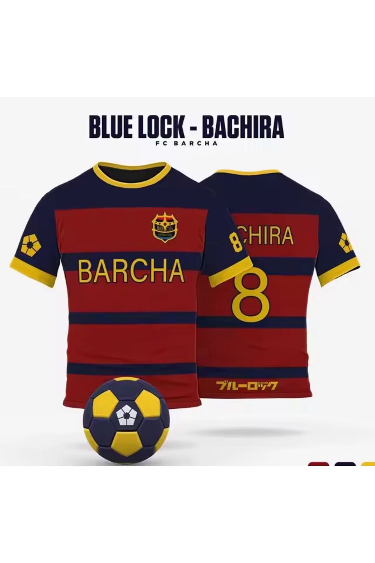 Minga London Blue Lock Barcha BACHİRA 8 Number Forma Unisex T-shirt -Minga London