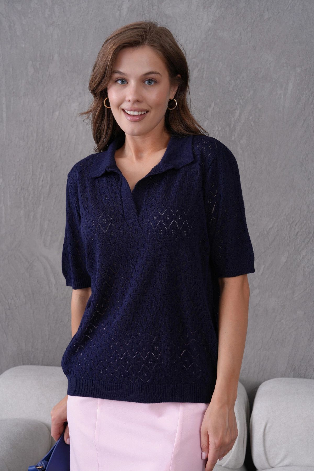 Park Karon Polo Yaka Kısa Kol Salaş Yazlık T-Shirt