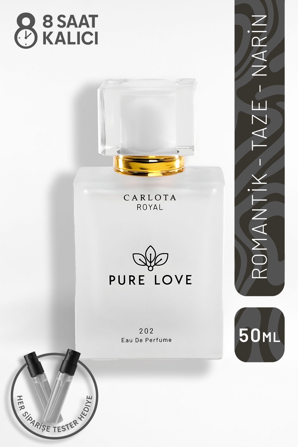 CARLOTA ROYAL Pure Love 50ml Kadın Parfüm Eau De Parfum Kalıcı Çiçeksi Hafif Koku Mini Parfüm 💖