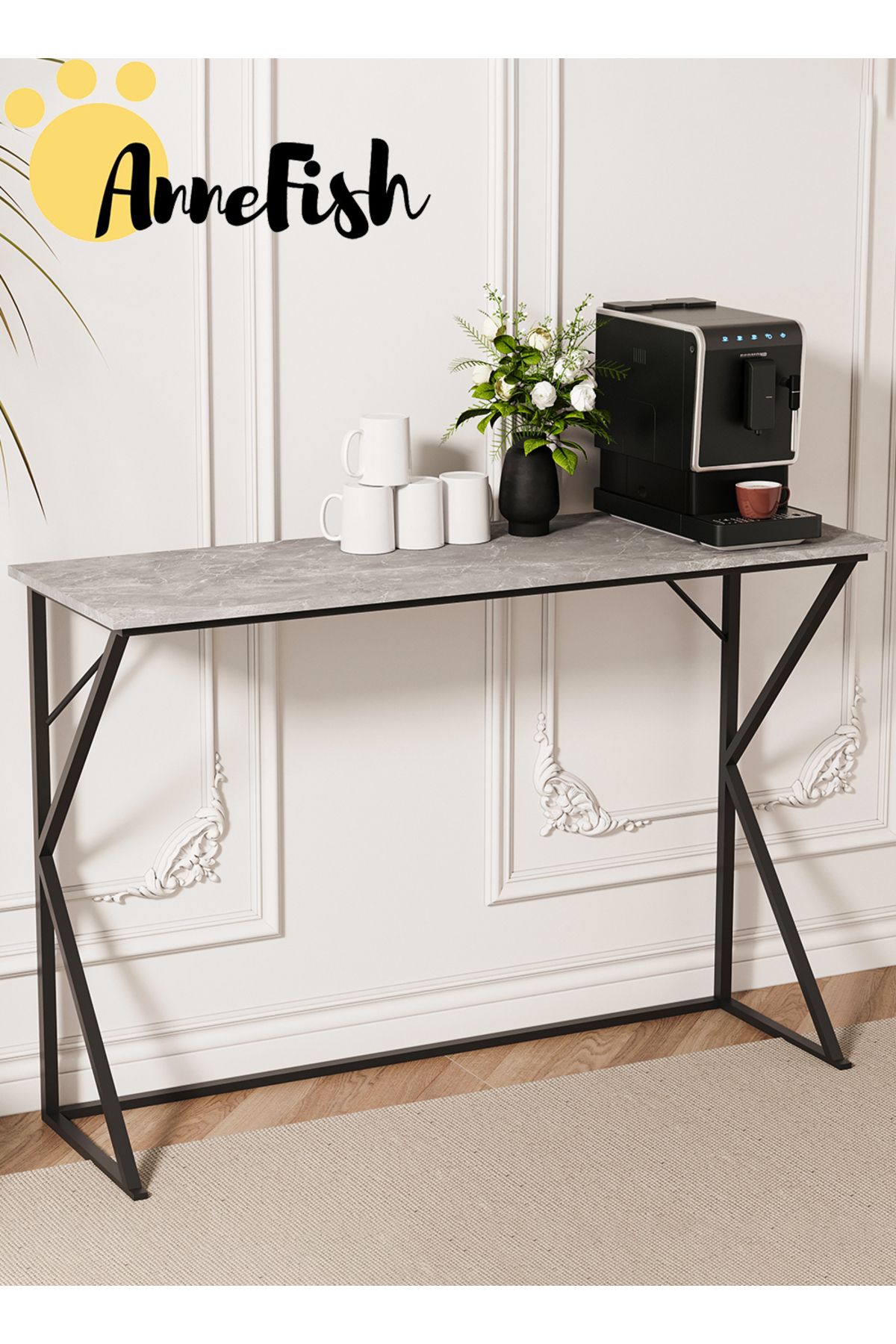 AnneFish-120*40*80cm Console Table Office Table Rustic Entryway Table Display Table Couch Hallway Entrance 1