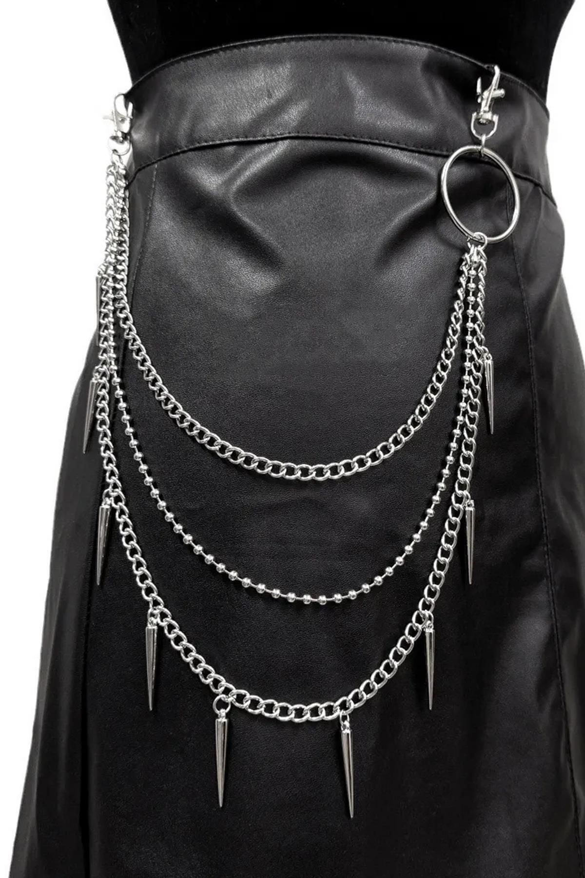 New Obsessions Gotik Bel Zinciri Pantalon Askısı Kemer