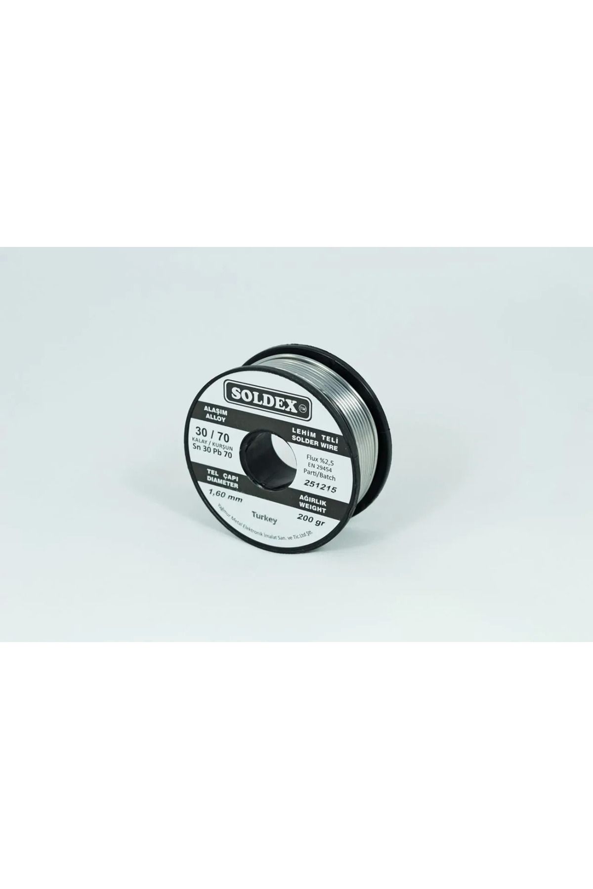 ÇERÇİCİ 30-70 Lehim Teli 200 Gr 1,6 Mm Sn:30 - Pb:70