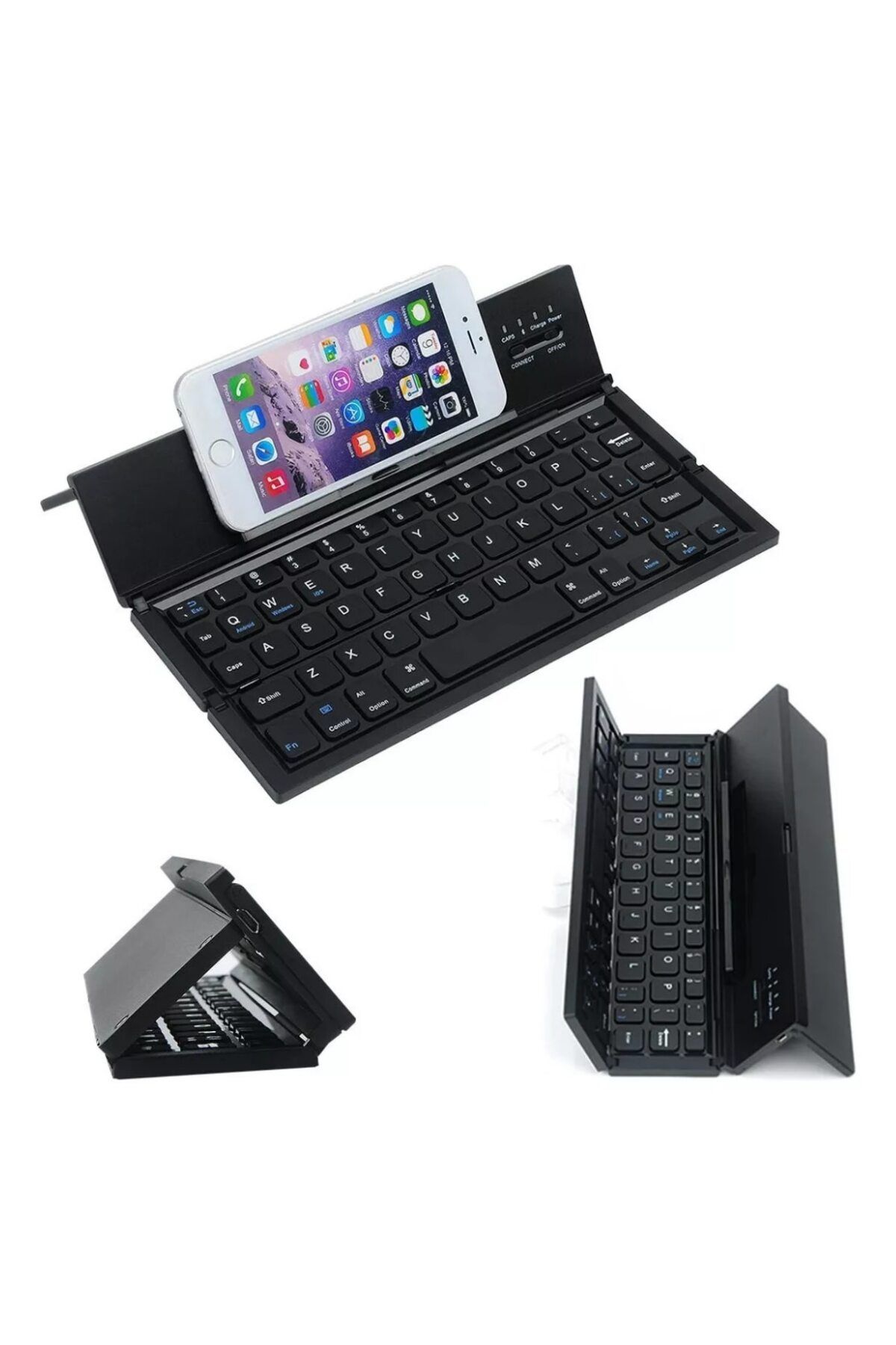 MACVI-Macvi® wireless foldable Bluetooth keyboard, compact, touchpad, for tablet and laptop, black 1