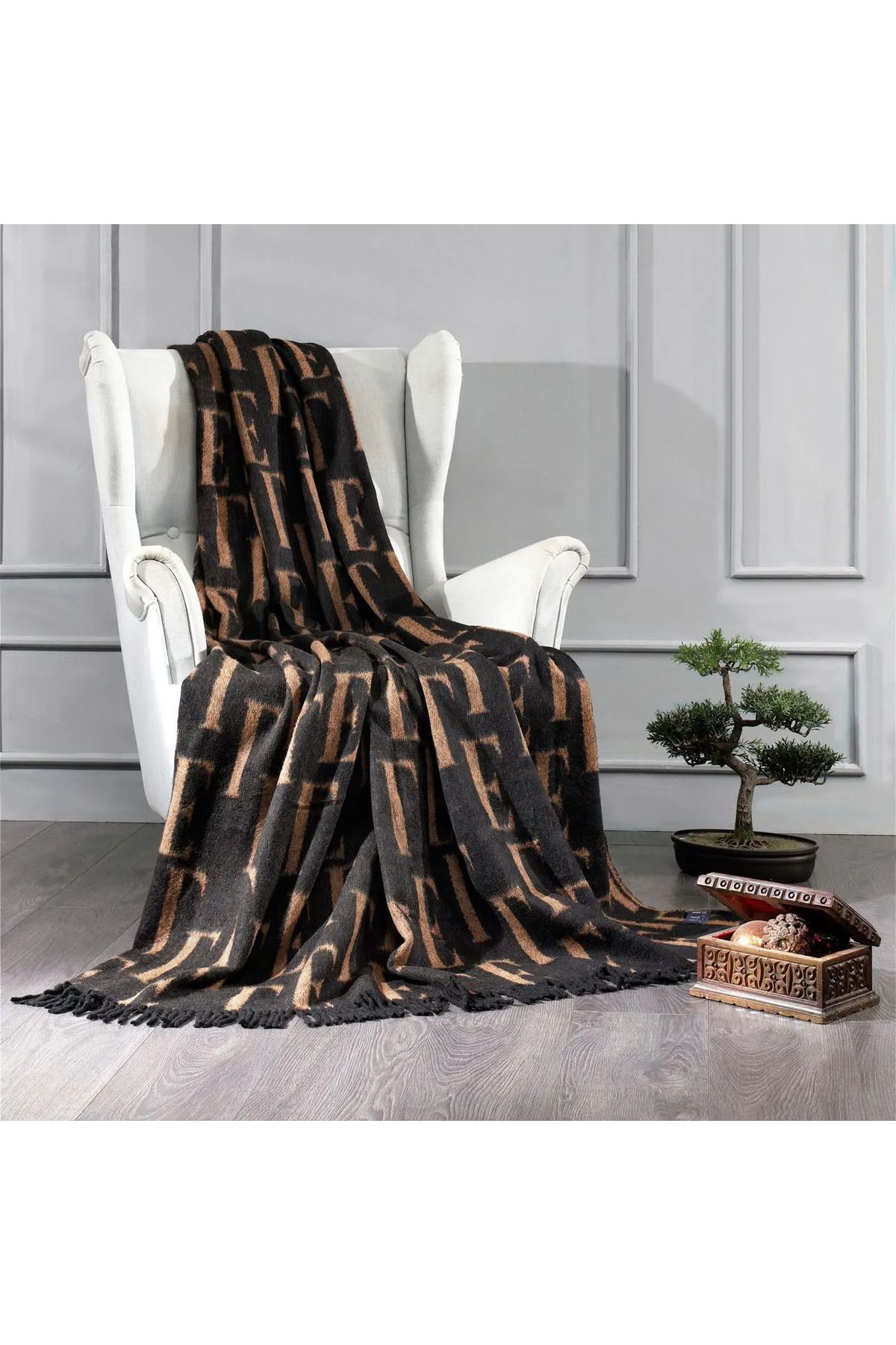ELLE HOME Elle Throw Battaniye - Hardal