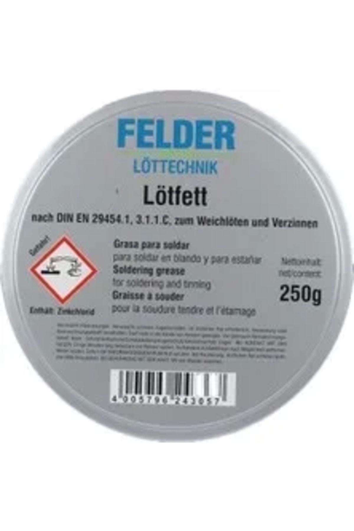 ÇERÇİCİ Felder Lötfett Lehim Pastası 250 Gr